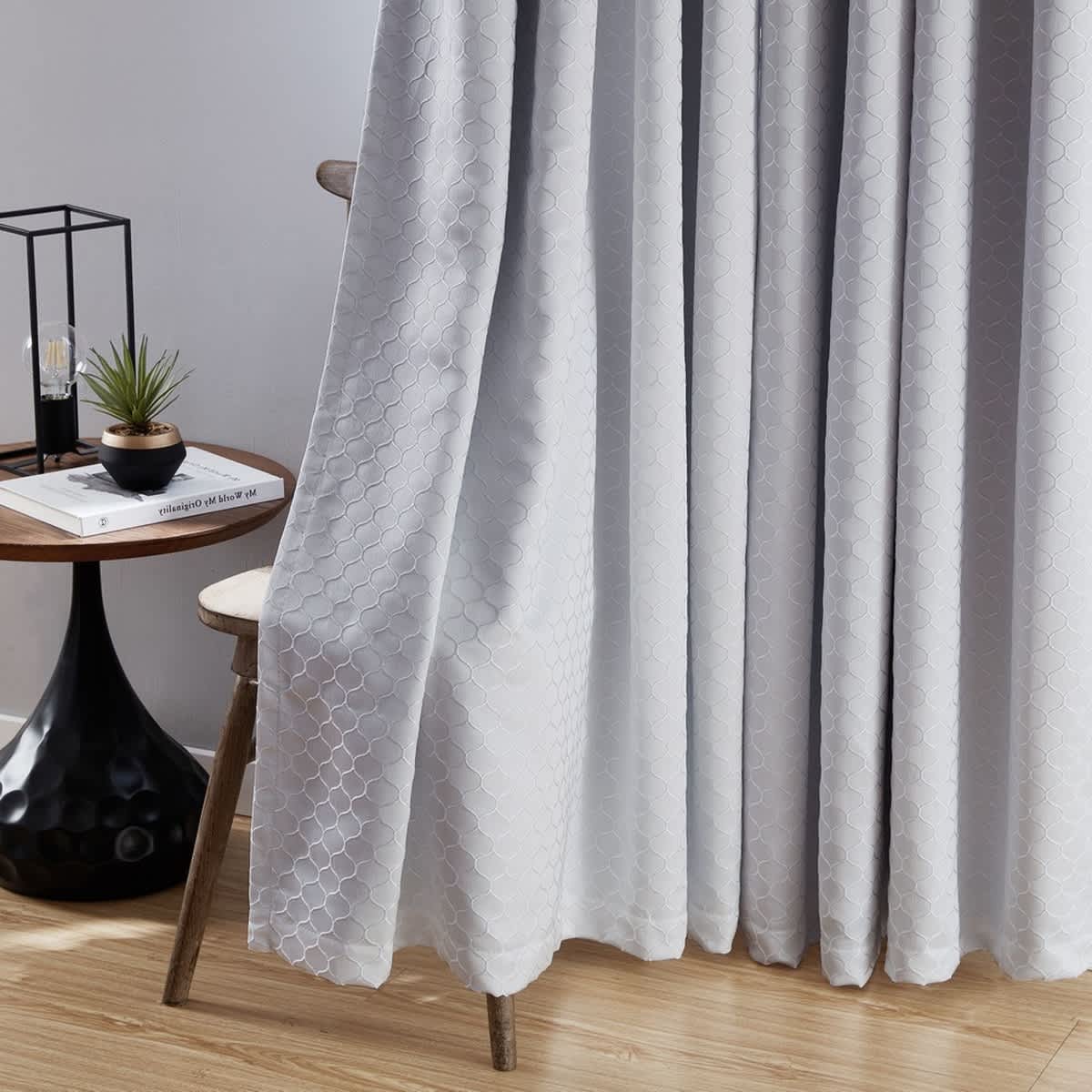Thd Passaic Geometric 100% Blackout Total Privacy Energy Efficiency Window Treatement Grommet Curtains - Set of 2 - Image 29
