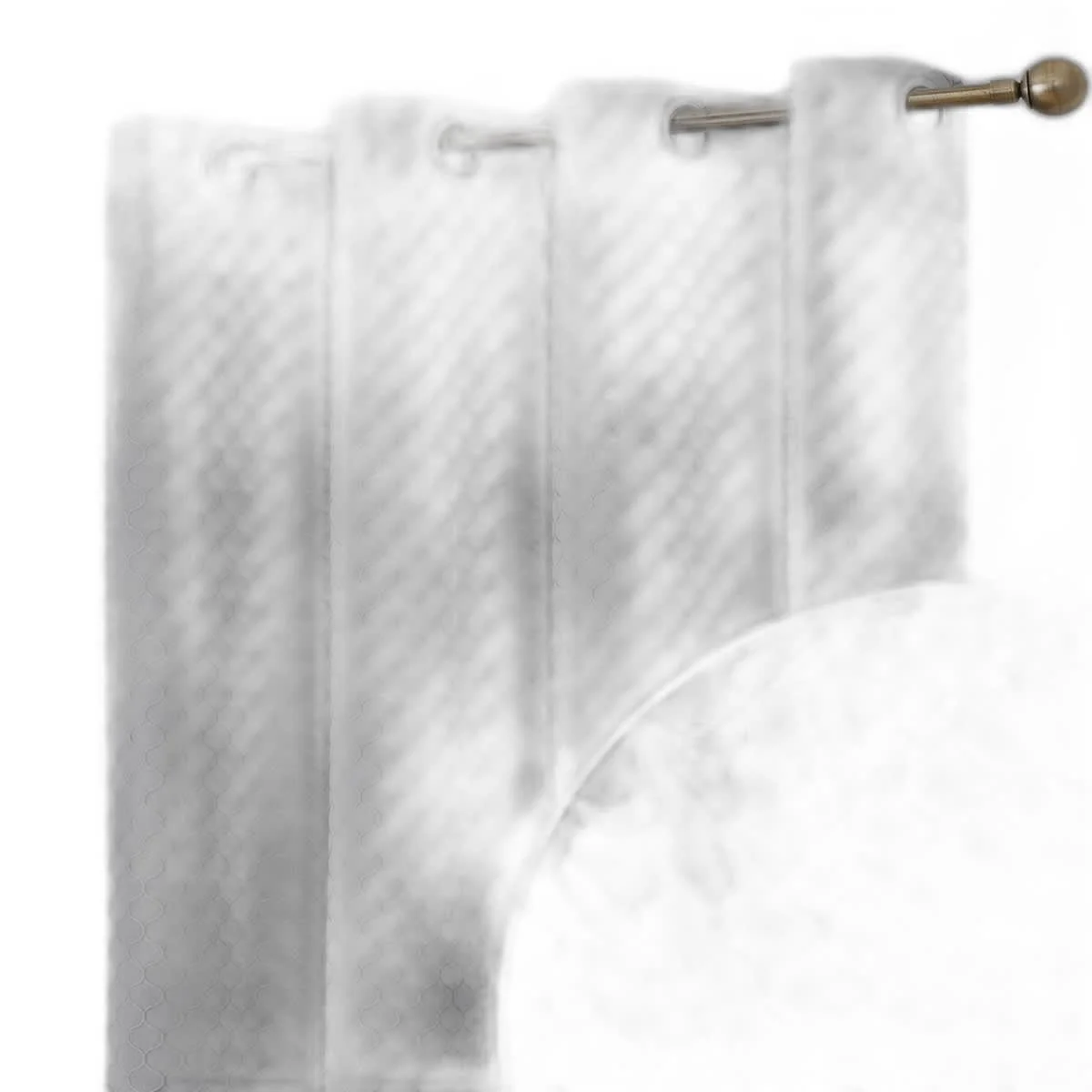 Thd Passaic Geometric 100% Blackout Total Privacy Energy Efficiency Window Treatement Grommet Curtains - Set of 2 - Image 9