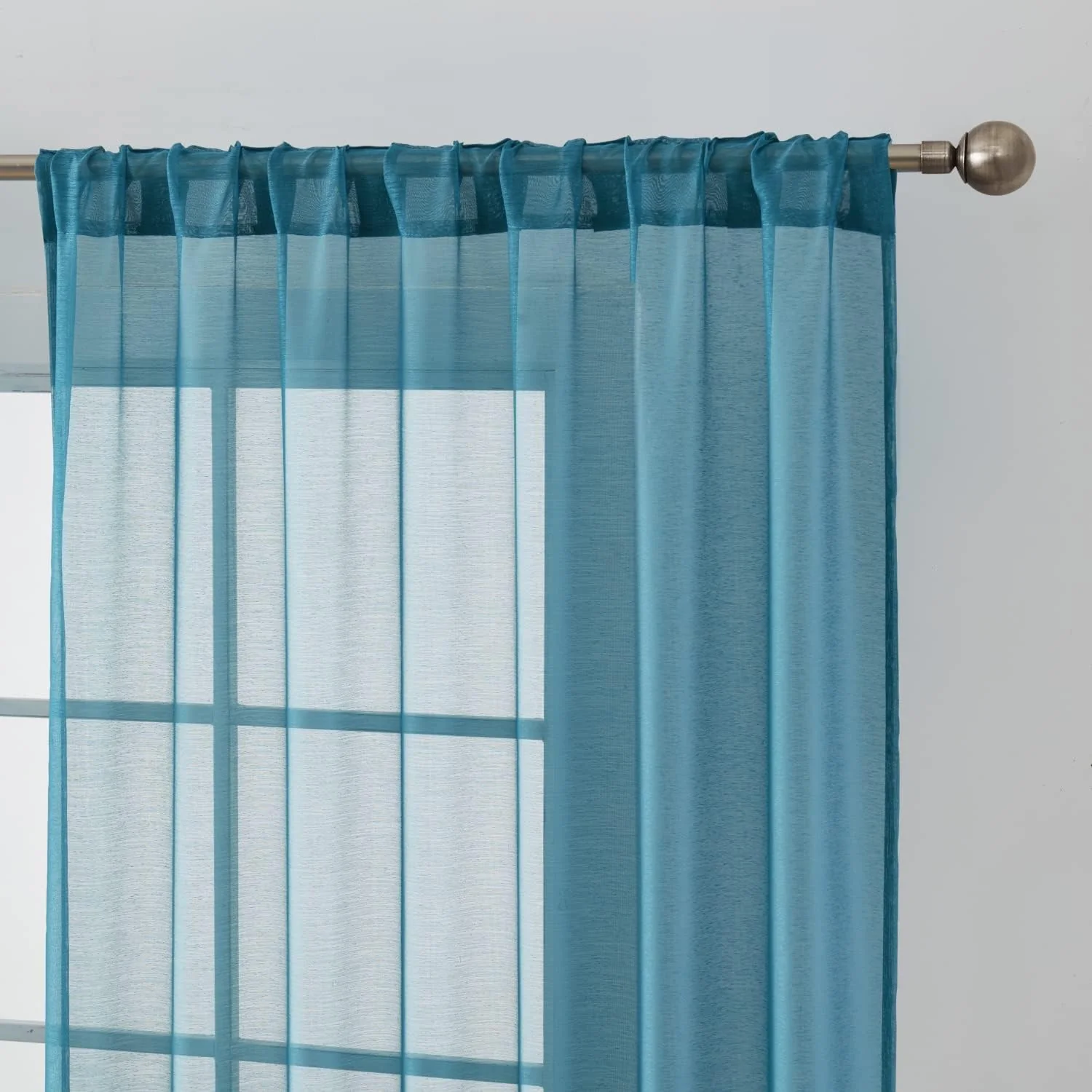Thd Scarlett Semi Sheer Pocket Top & Back Tab Lightweight Window Curtains Drapery Panels, 2 Panels - Image 46
