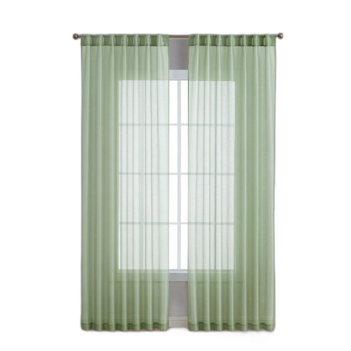 Thd Scarlett Semi Sheer Pocket Top & Back Tab Lightweight Window Curtains Drapery Panels, 2 Panels - Image 62