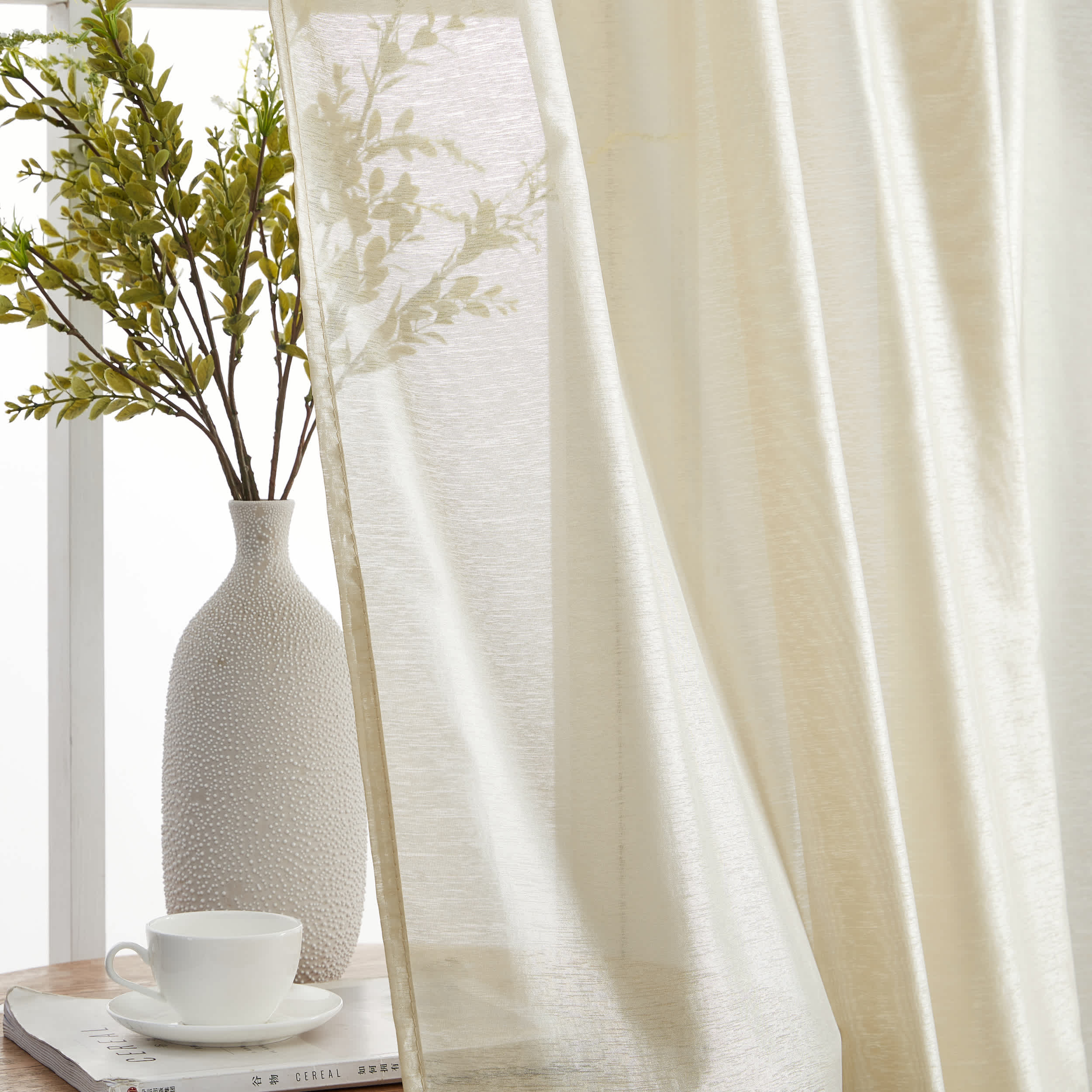 Thd Scarlett Semi Sheer Pocket Top & Back Tab Lightweight Window Curtains Drapery Panels, 2 Panels - Image 9