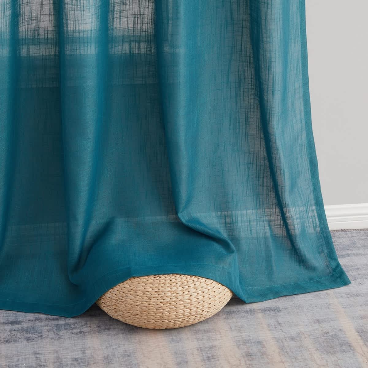 Thd Serena Faux Linen Textured Semi-Sheer Grommet Thick Curtain Panels (Set of 2) - Image 52