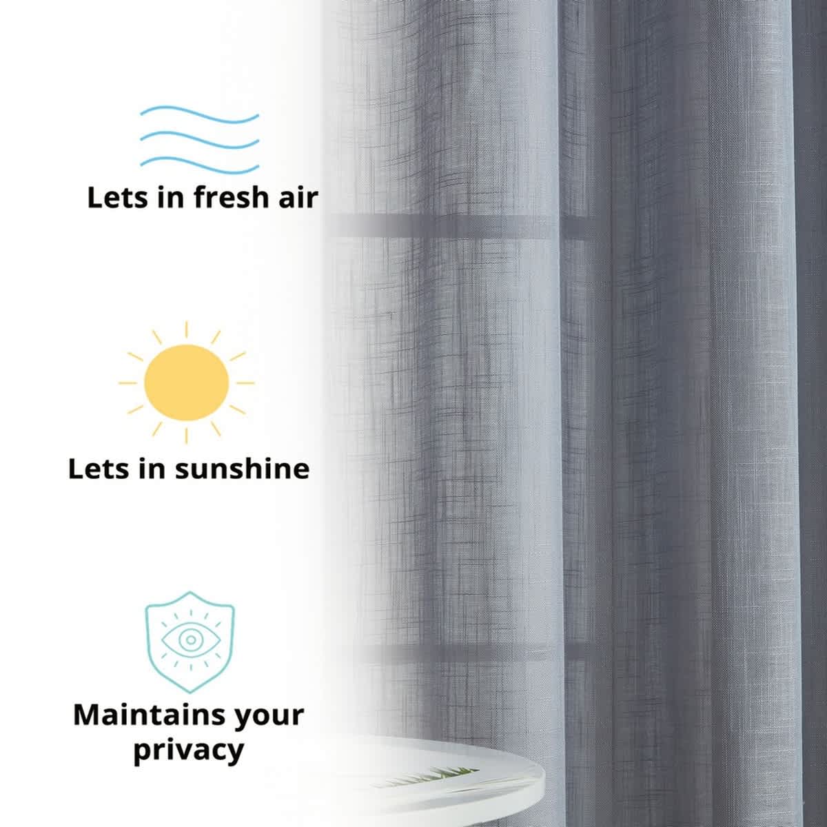 Thd Serena Faux Linen Textured Semi-Sheer Grommet Thick Curtain Panels (Set of 2) - Image 81