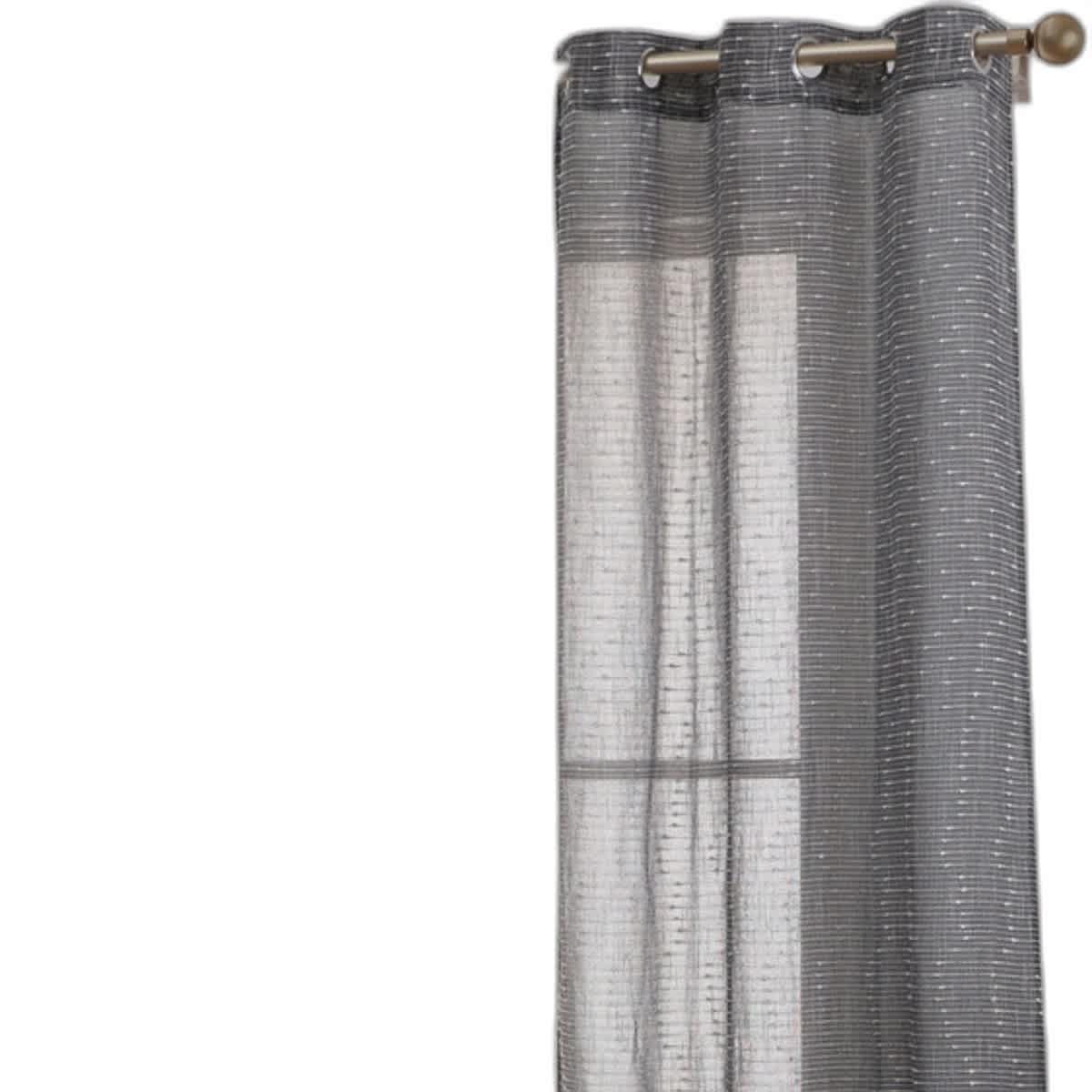 Thd Sharrie Faux Linen Semi-Sheer Light Filtering Grommet Lightweight Curtains (2 Panels) - Image 41
