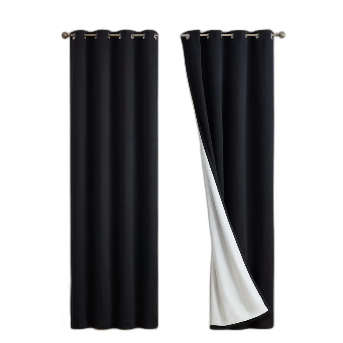 Thd Virginia 100% Blackout Grommet Total Privacy Curtain Panels - Set of 2 - Image 15