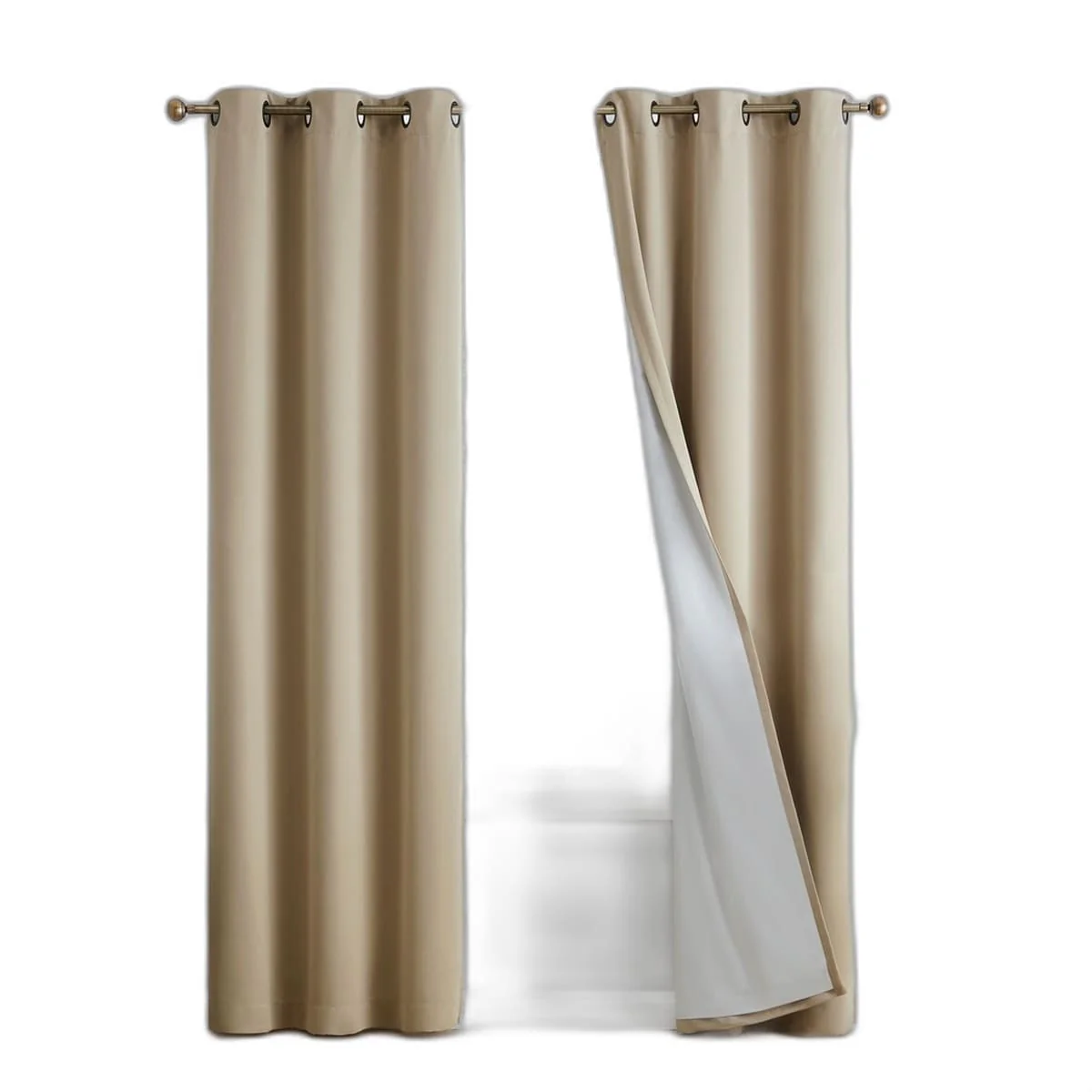Thd Virginia 100% Blackout Grommet Total Privacy Curtain Panels - Set of 2 - Image 22