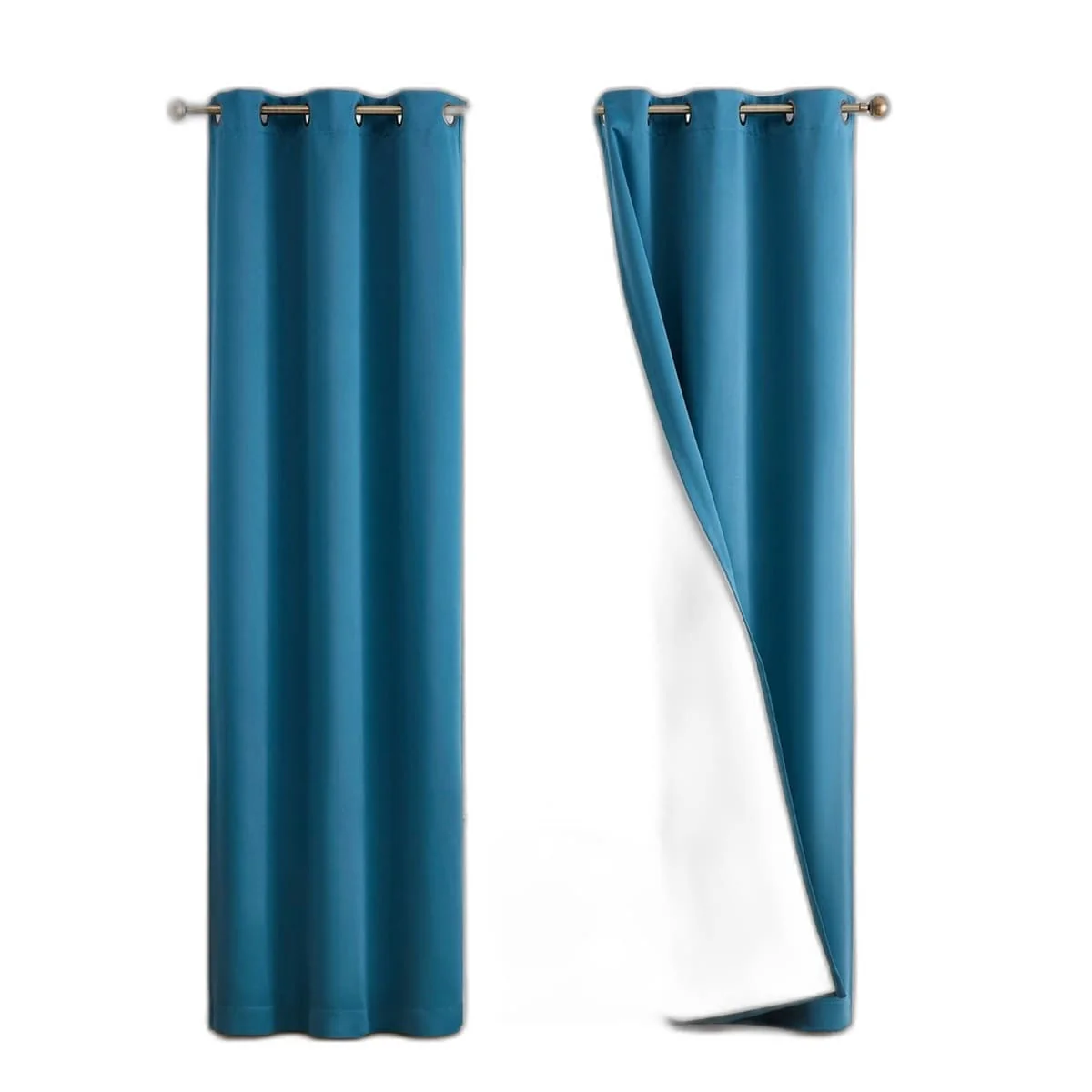Thd Virginia 100% Blackout Grommet Total Privacy Curtain Panels - Set of 2 - Image 36