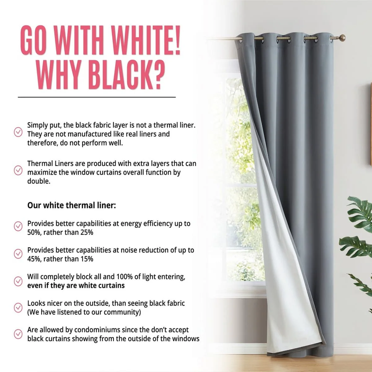 Thd Virginia 100% Blackout Grommet Total Privacy Curtain Panels - Set of 2 - Image 57