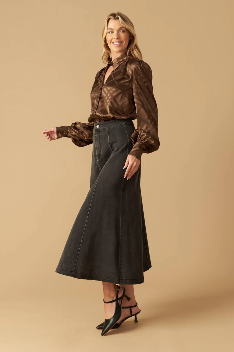 The Art of Balance Woven Satin Top - Image 8