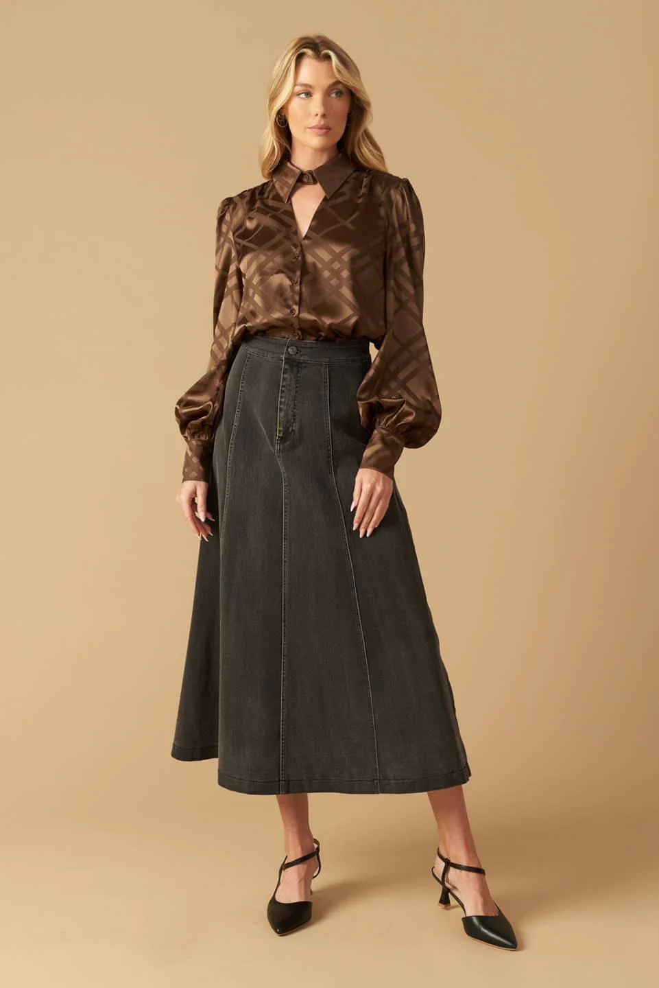 The Art of Balance Woven Satin Top - Image 9