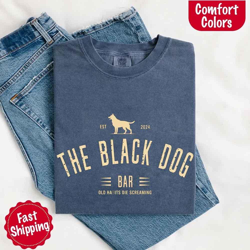 The Black Dog Comfort Colors Concert Tee – Minimalist Unisex Music Shirt - Image 2