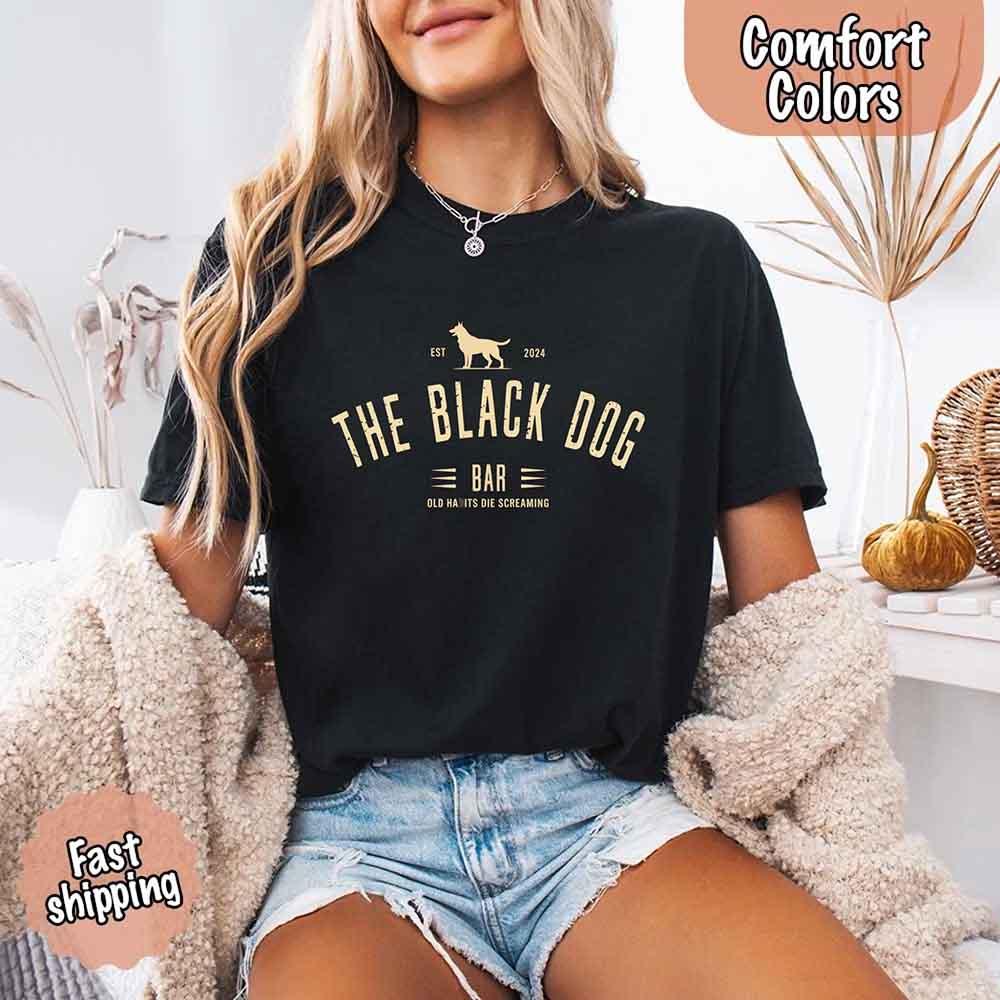 The Black Dog Comfort Colors Concert Tee – Minimalist Unisex Music Shirt - Image 4