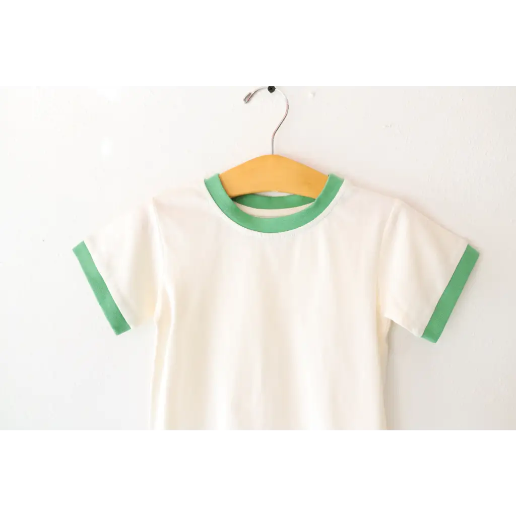 The Everyday Ringer Tee in Green - Image 3