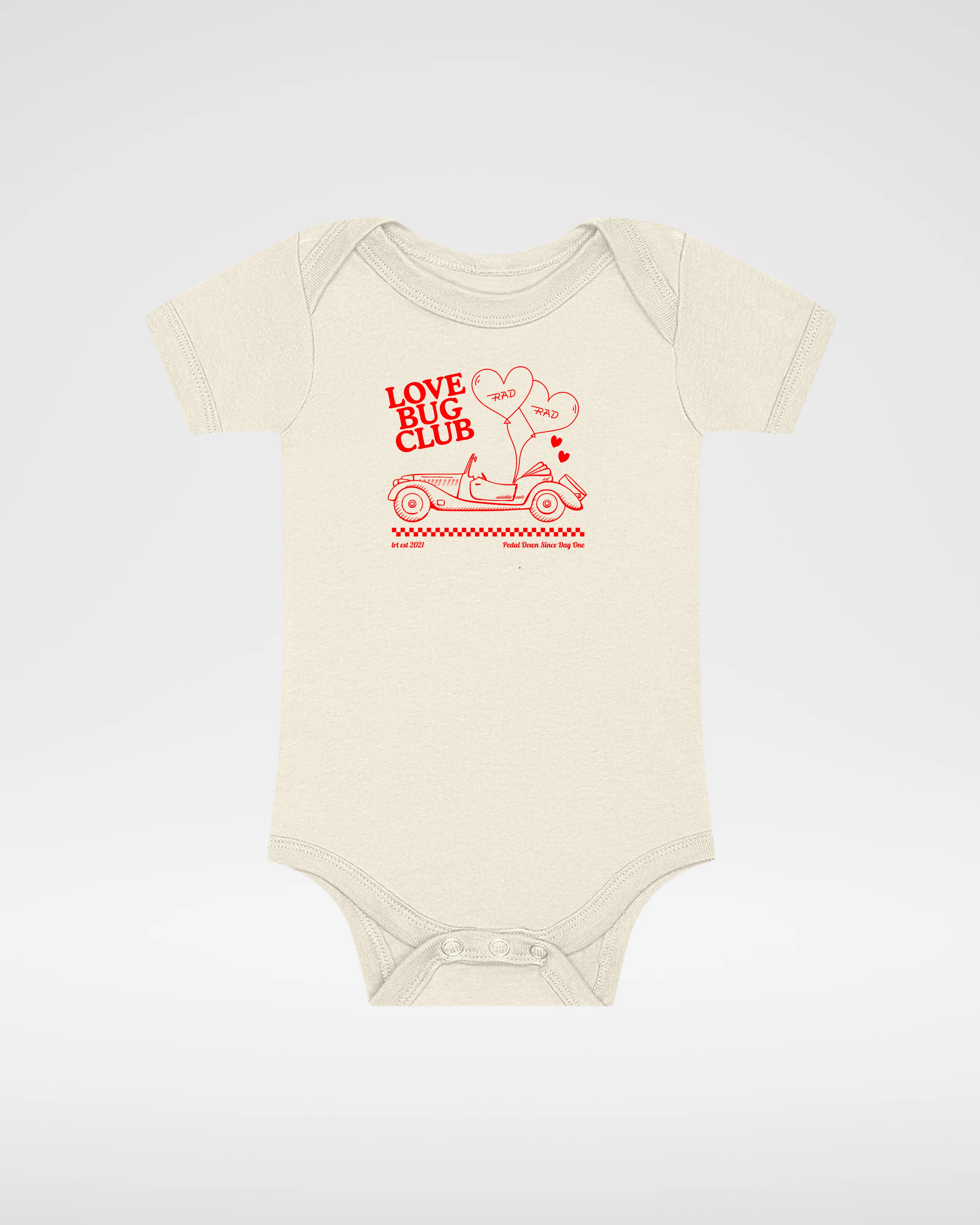 The Love Bug Club Tee - Onesie Vintage Cream