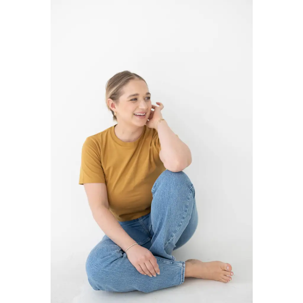 The Mom Tee in Almond - Image 5