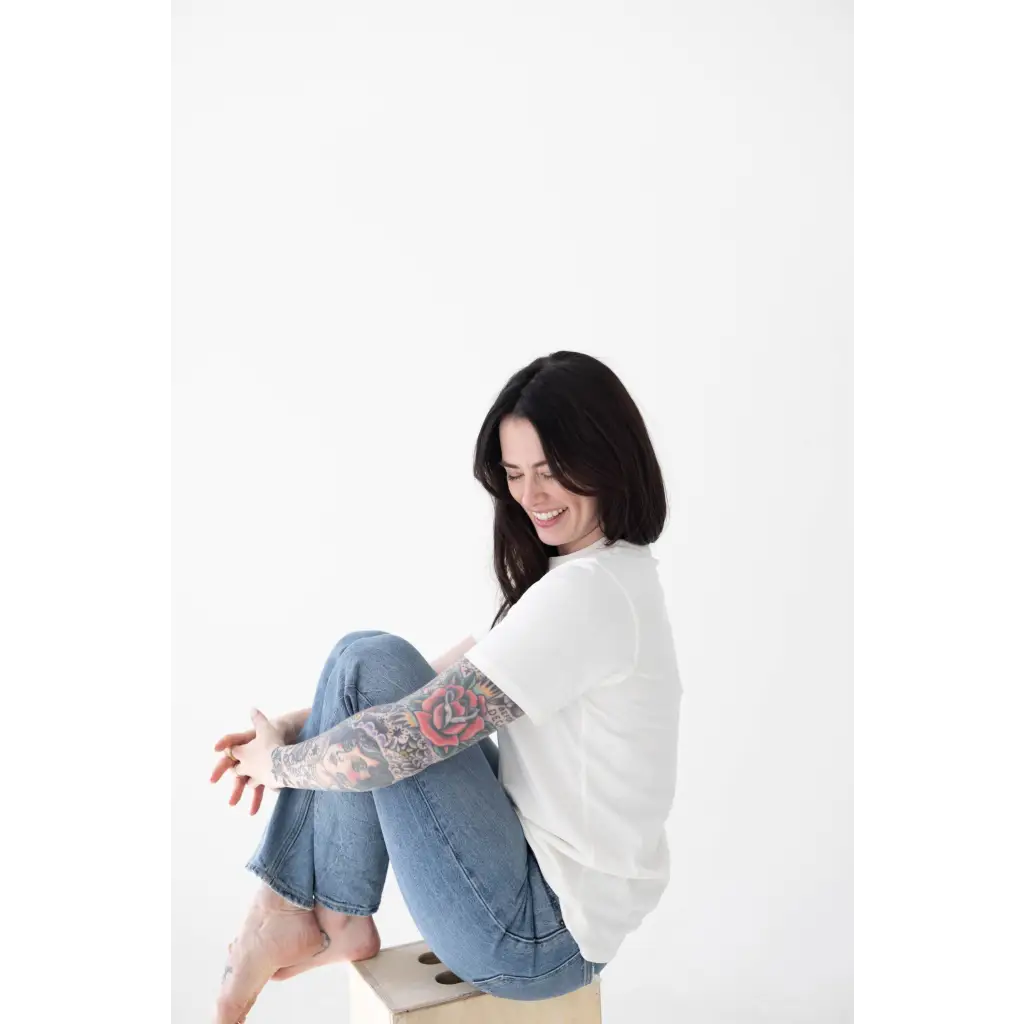 The Mom Tee in Antique White - Image 4