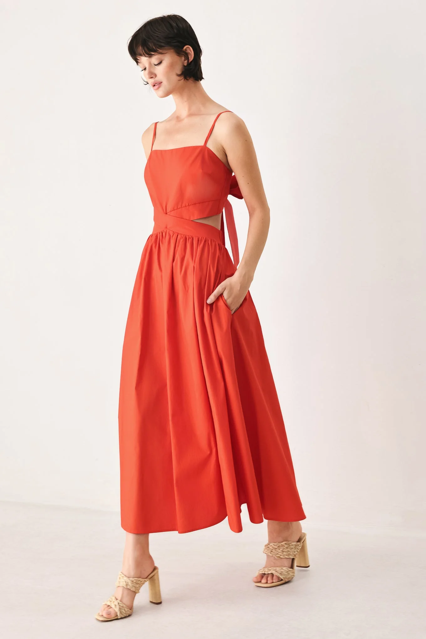 The Riviera Nights Woven Midi Dress - Image 7