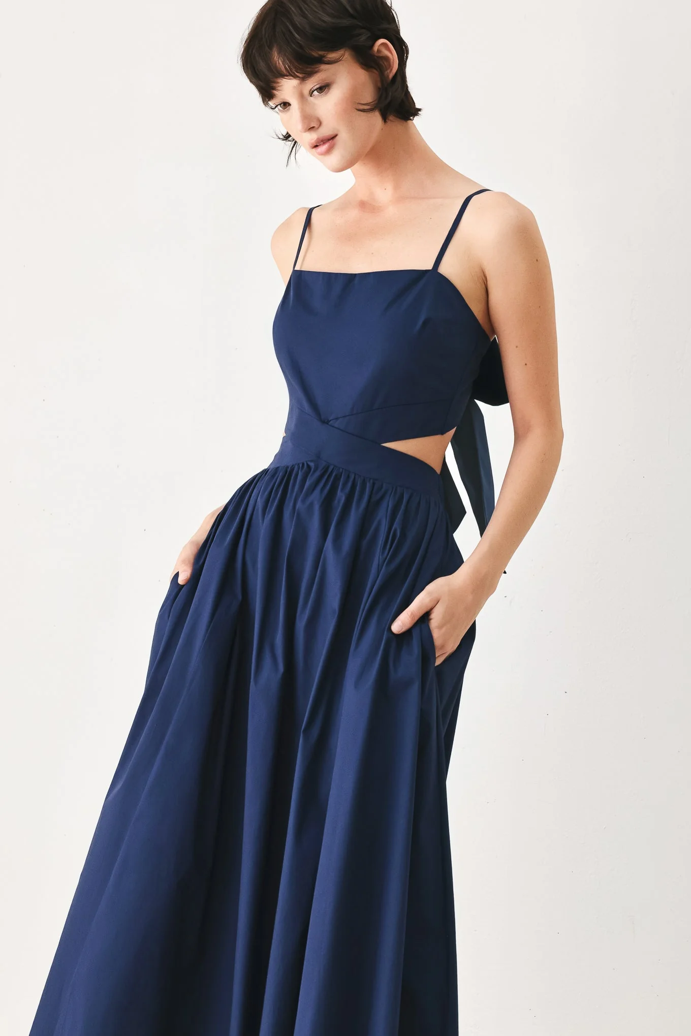 The Riviera Nights Woven Midi Dress - Image 8