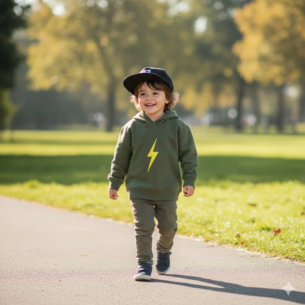 The Spark Neon Yellow Hoodie - Army Green - Image 2