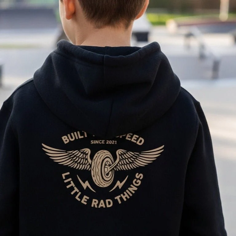 The Winged Mechanic Hoodie - Recycled Black - Image 6