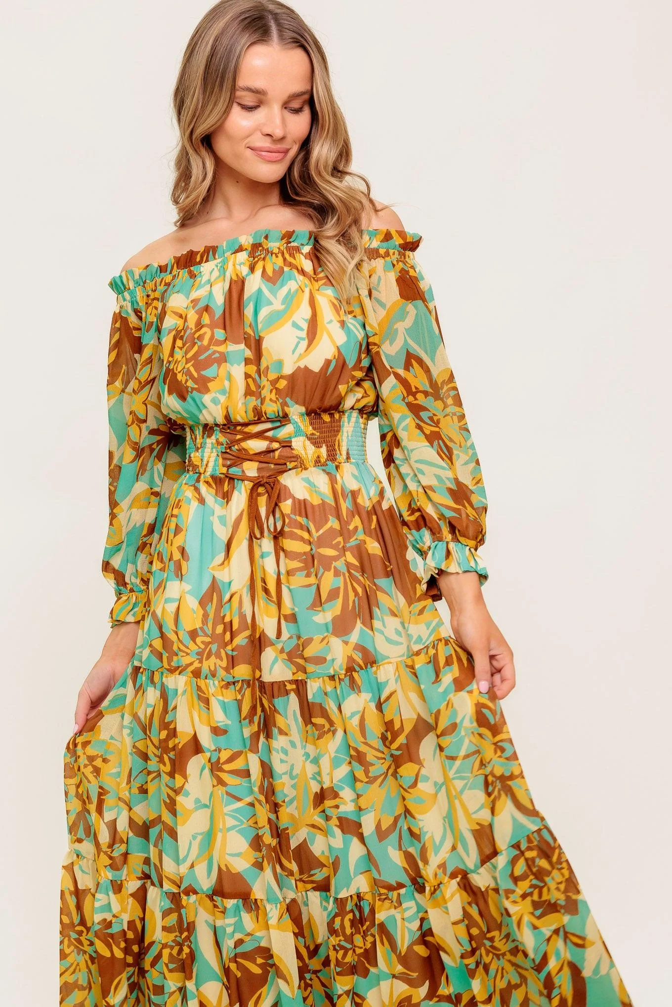 Thena Secret Garden Woven Midi Dress - Image 3