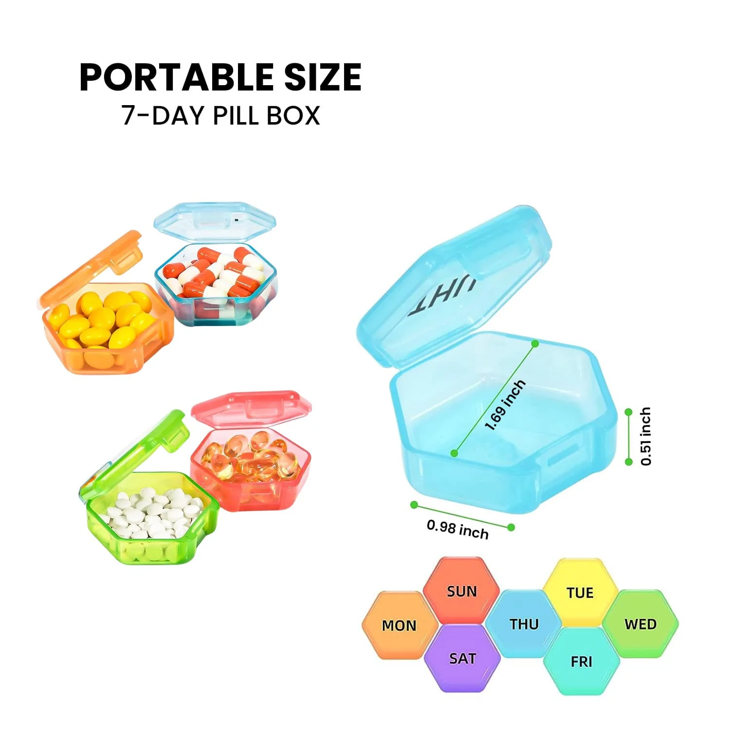 TheraRx 32 Colored Compartments Monthly Pill, Medicine and Vitamin Organizer with Tray - Image 2