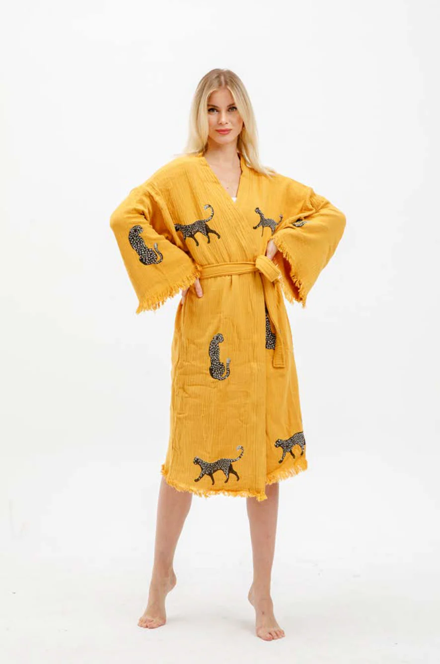 Tiger Hand Printed Kimono - Image 4