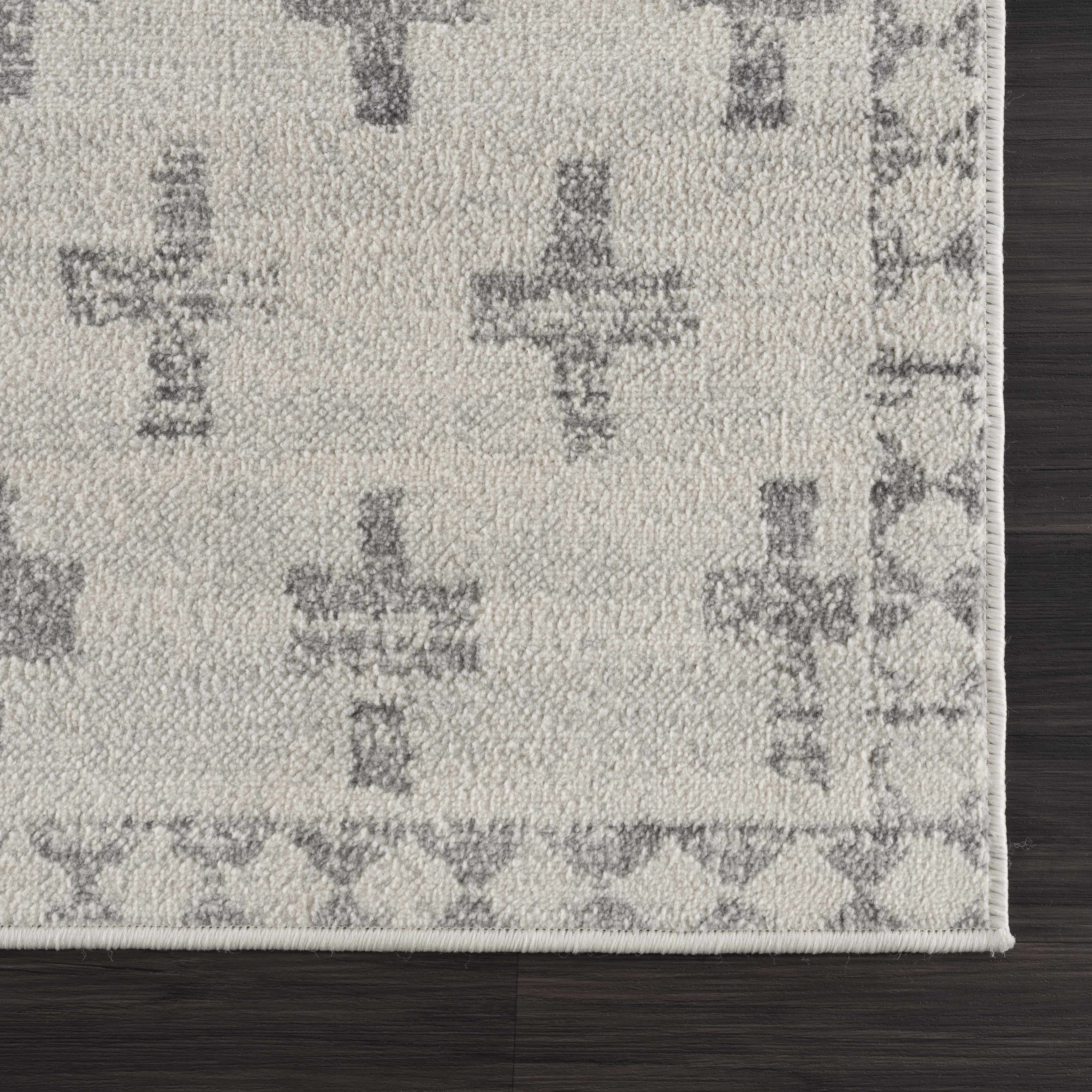 Tigris Swiss Cross Ivory&Gray Area Rug - Clearance - Image 9