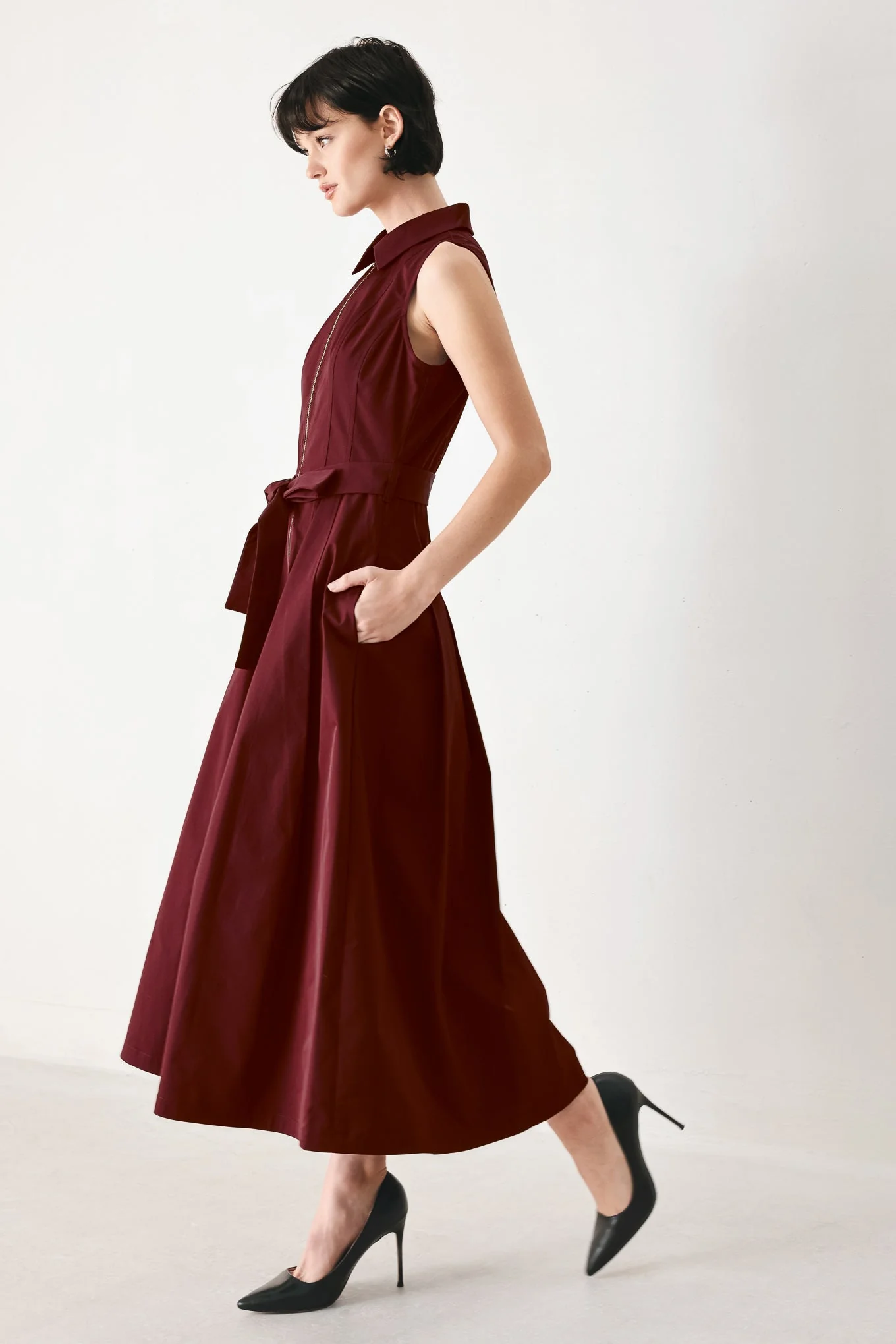 Timeless Mood Woven Midi Dress - Image 5