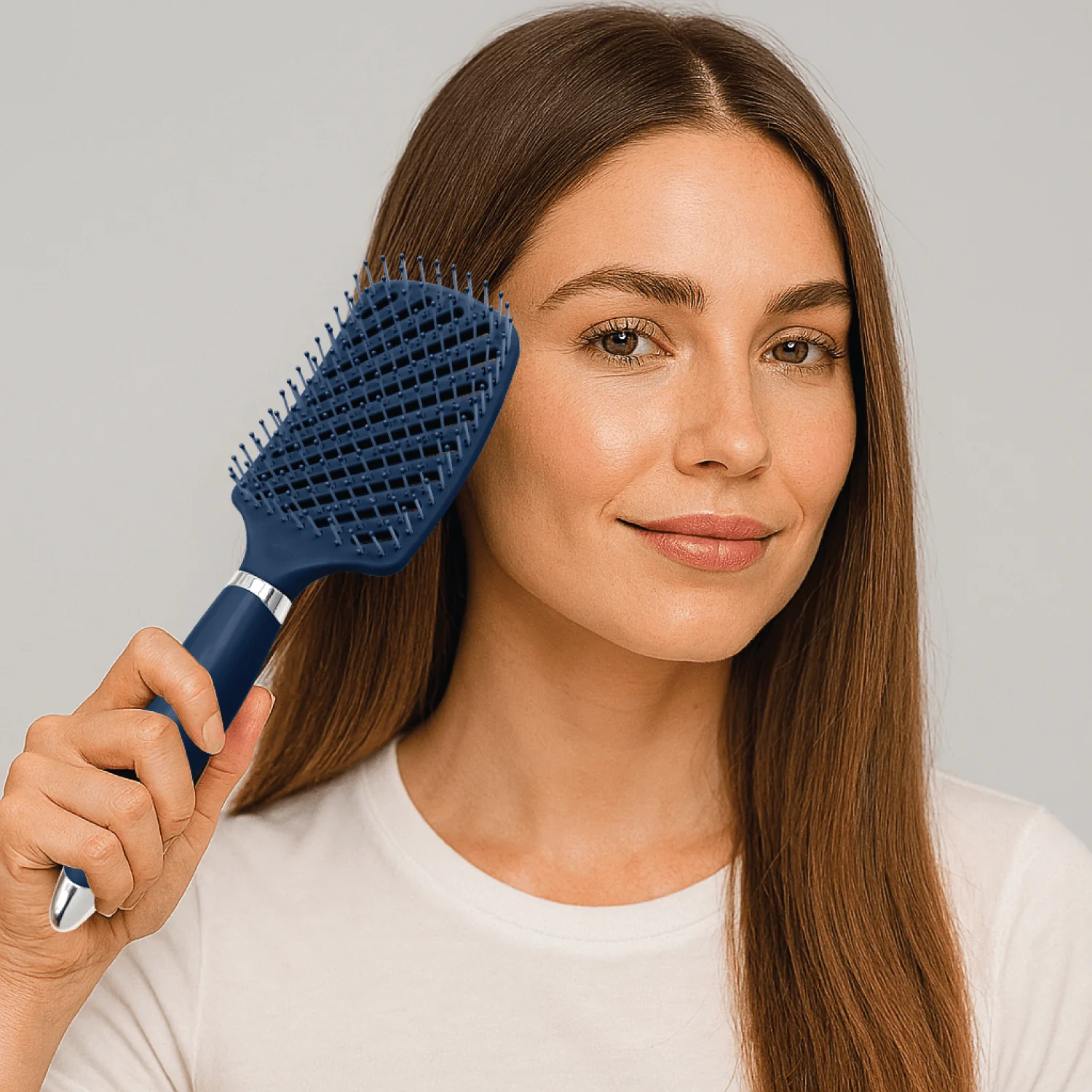 TIRI-PRO - Detangling Paddle Brush for Hair – Anti-Frizz Nylon Bristle Brush - Image 3