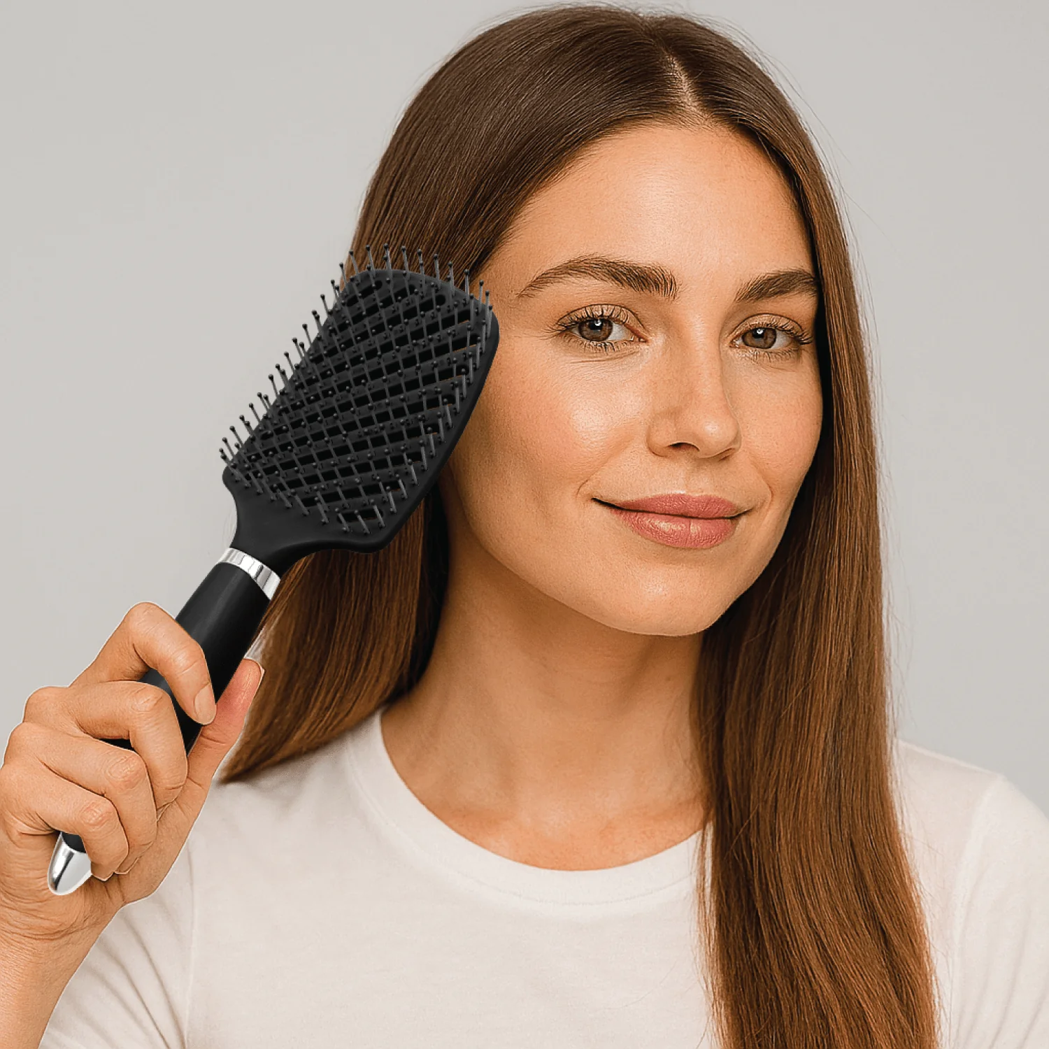 TIRI-PRO - Detangling Paddle Brush for Hair – Anti-Frizz Nylon Bristle Brush - Image 8