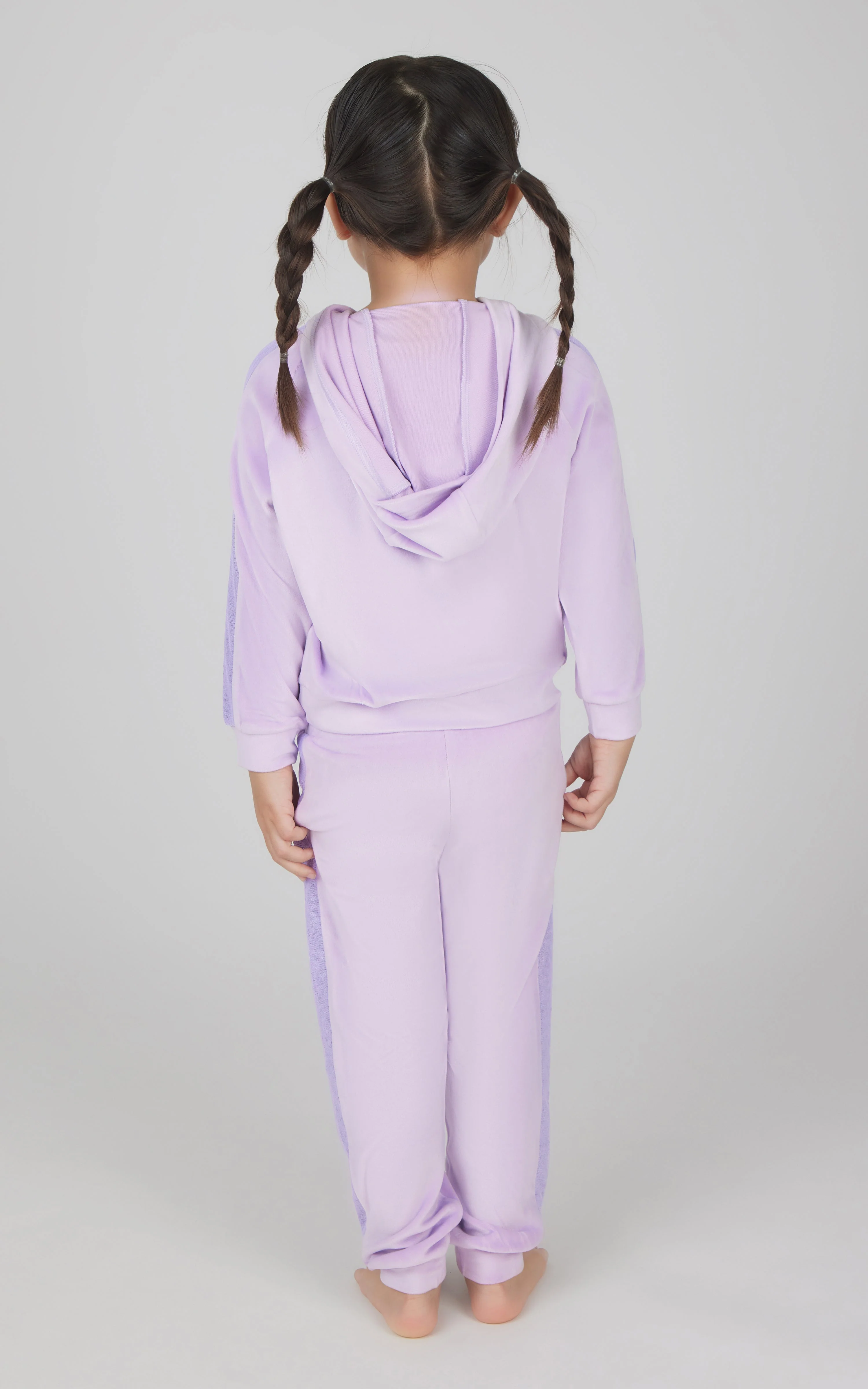 Toddler Girls 2 PC Velour Hoodie Jacket and Jogger - Image 6