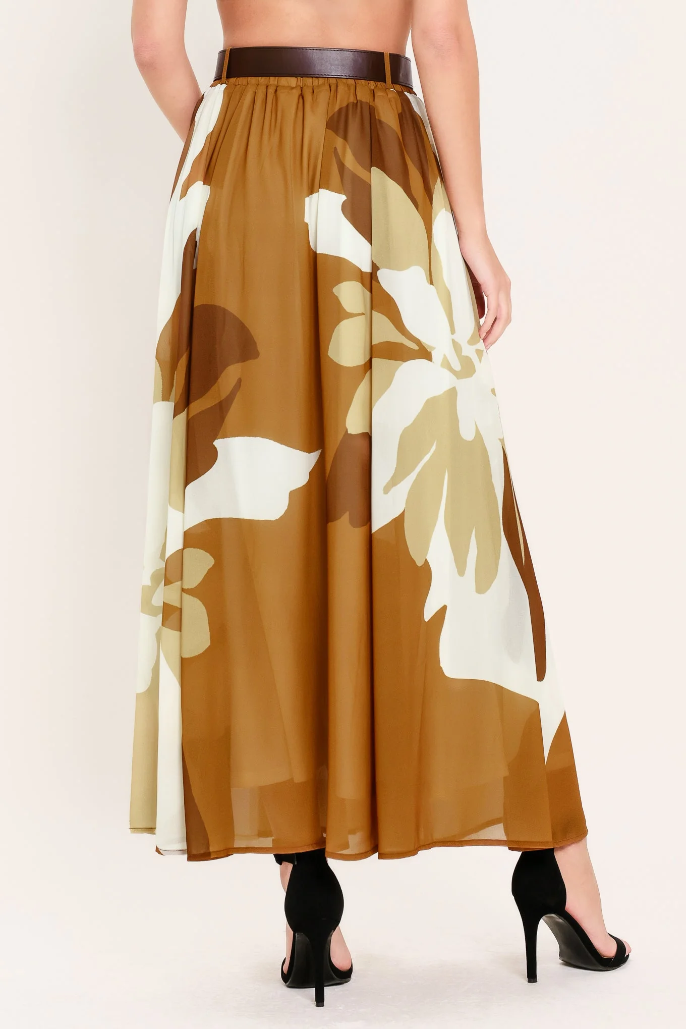 Toffee Tropics Woven Midi Skirt - Image 7
