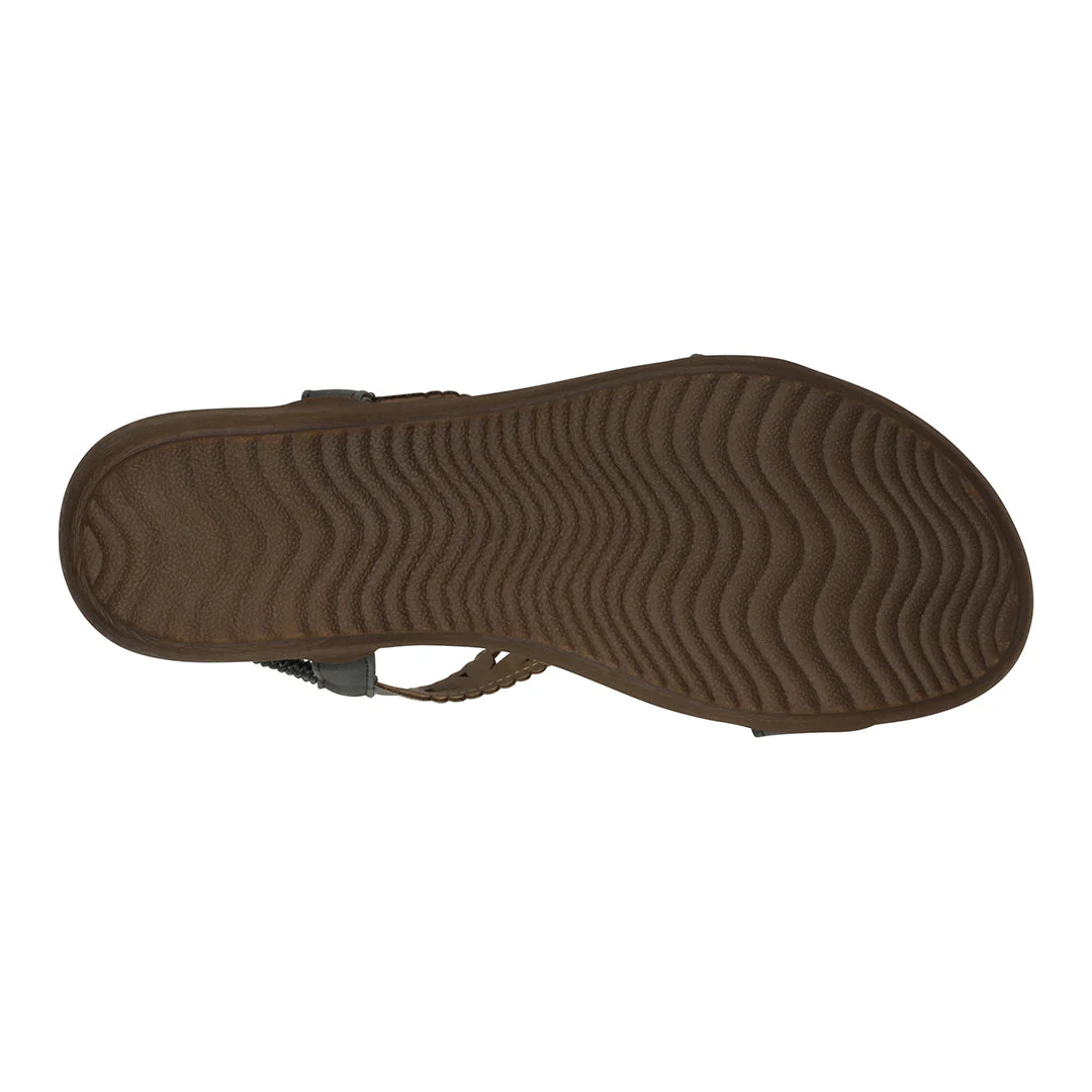 Toni Black Flat Sandals - Image 3
