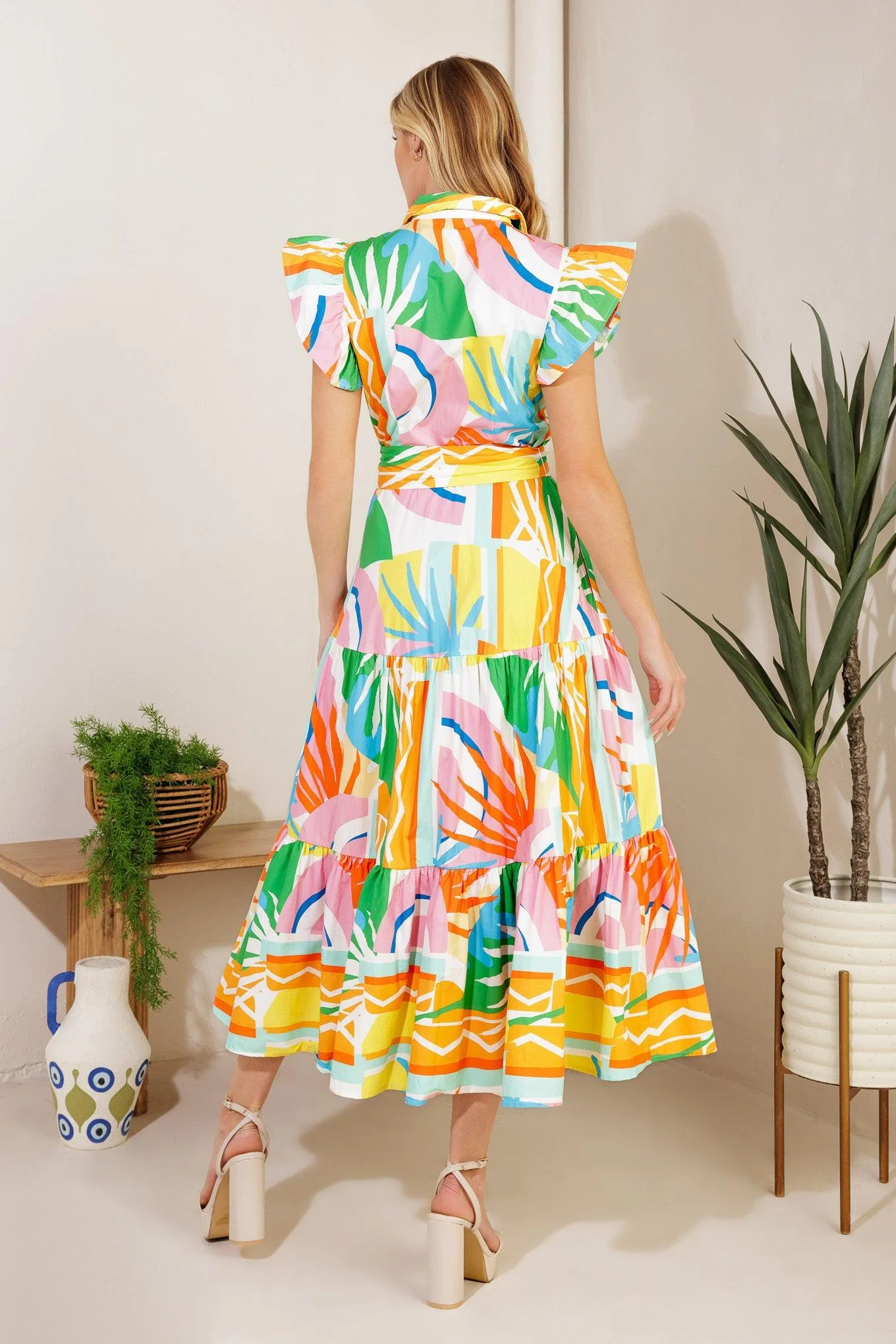 Too Much to Bear Woven Midi Dress - Image 2