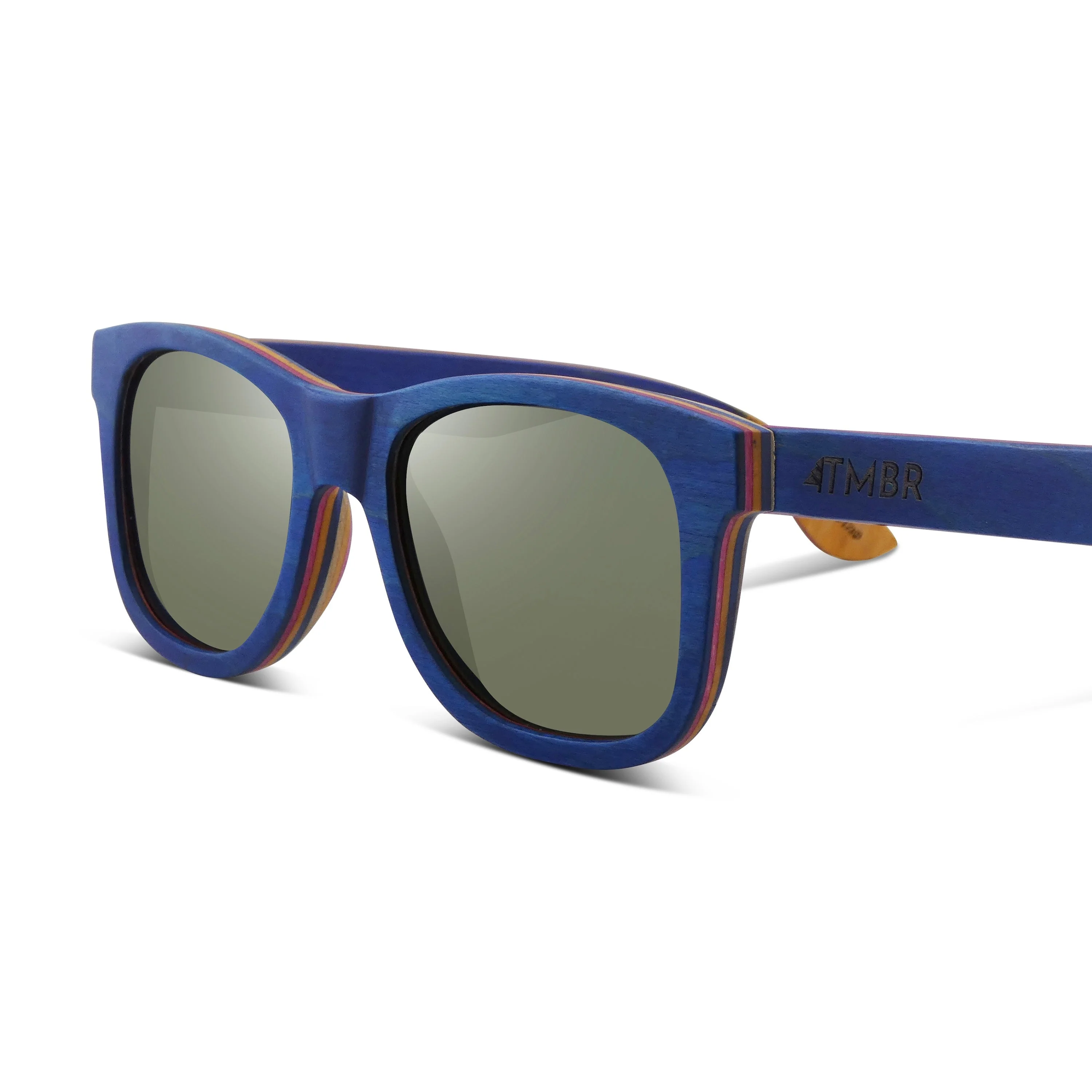 Traveler | Blue | Wooden Sunglasses - Image 2