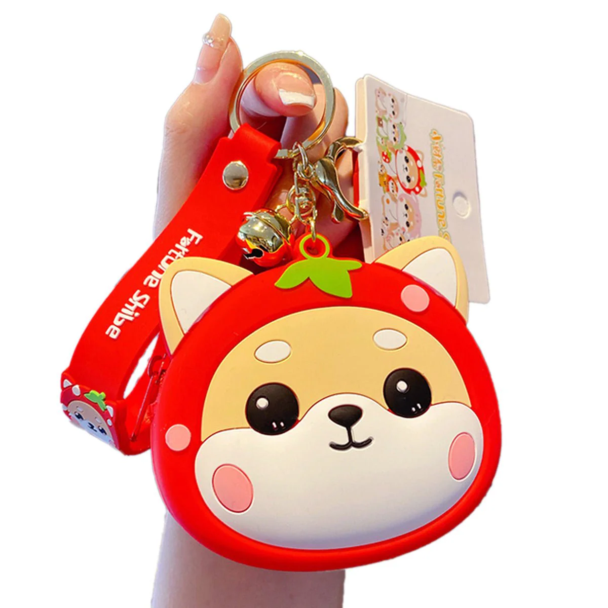 Trendy Shiba Inu Coin Pouch with Keyring and Zipper Closure - Image 13