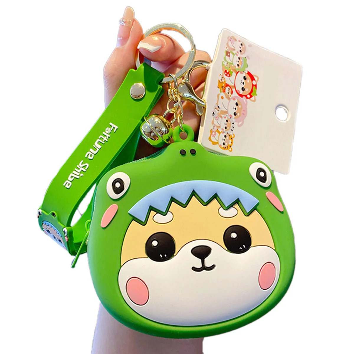 Trendy Shiba Inu Coin Pouch with Keyring and Zipper Closure - Image 14