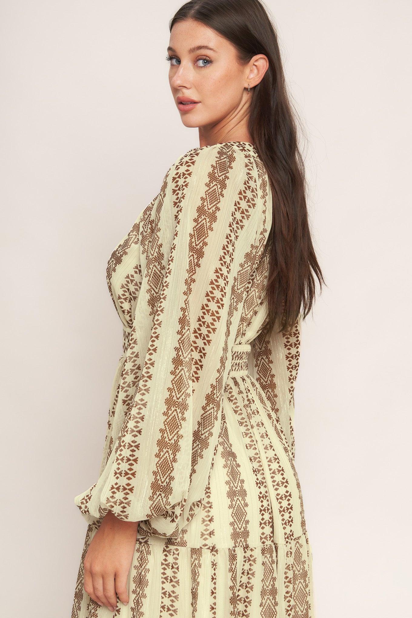 Tribal Whisper Woven Midi Dress - Image 2