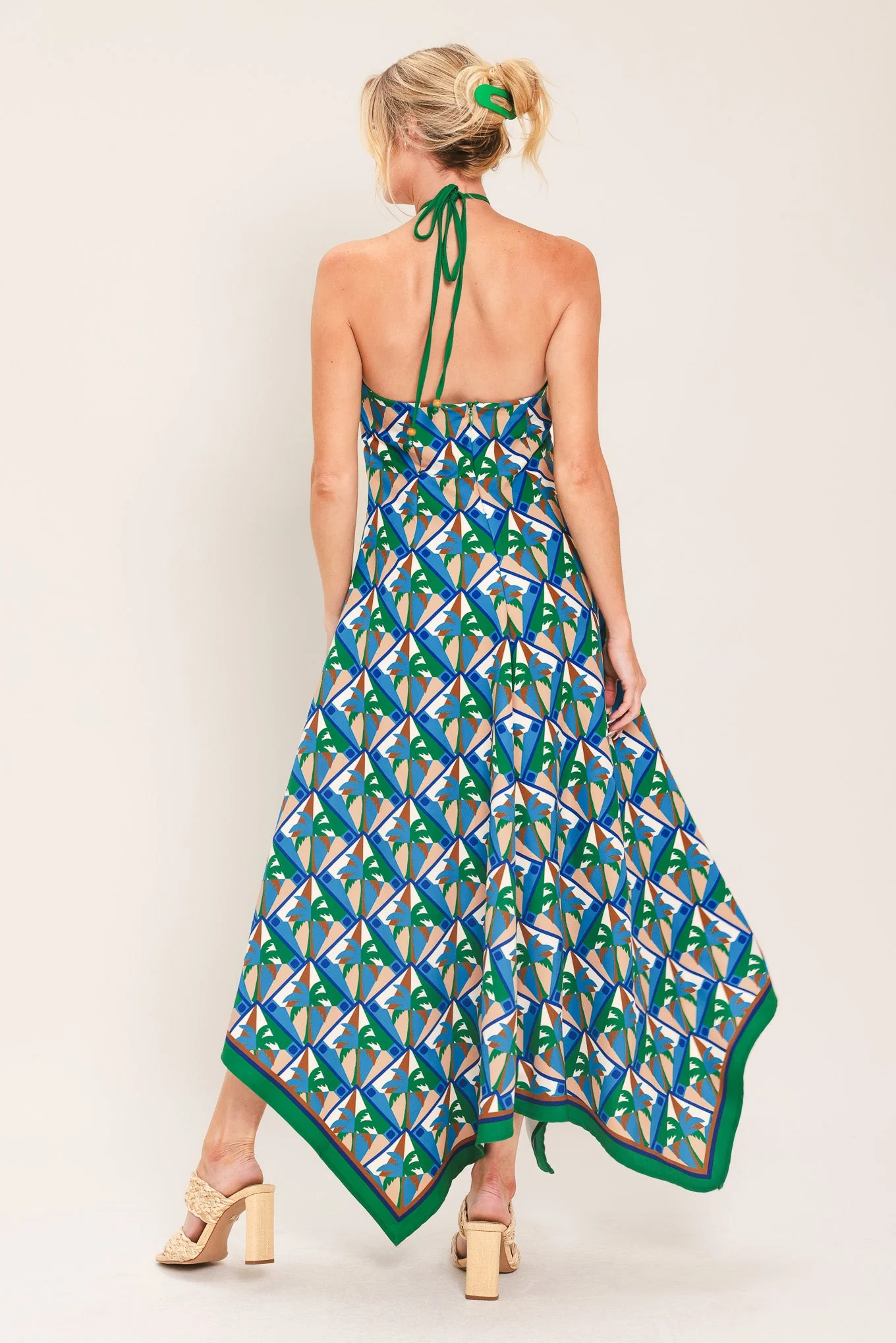 Tropical Temptation Halter Woven Midi Dress - Image 7
