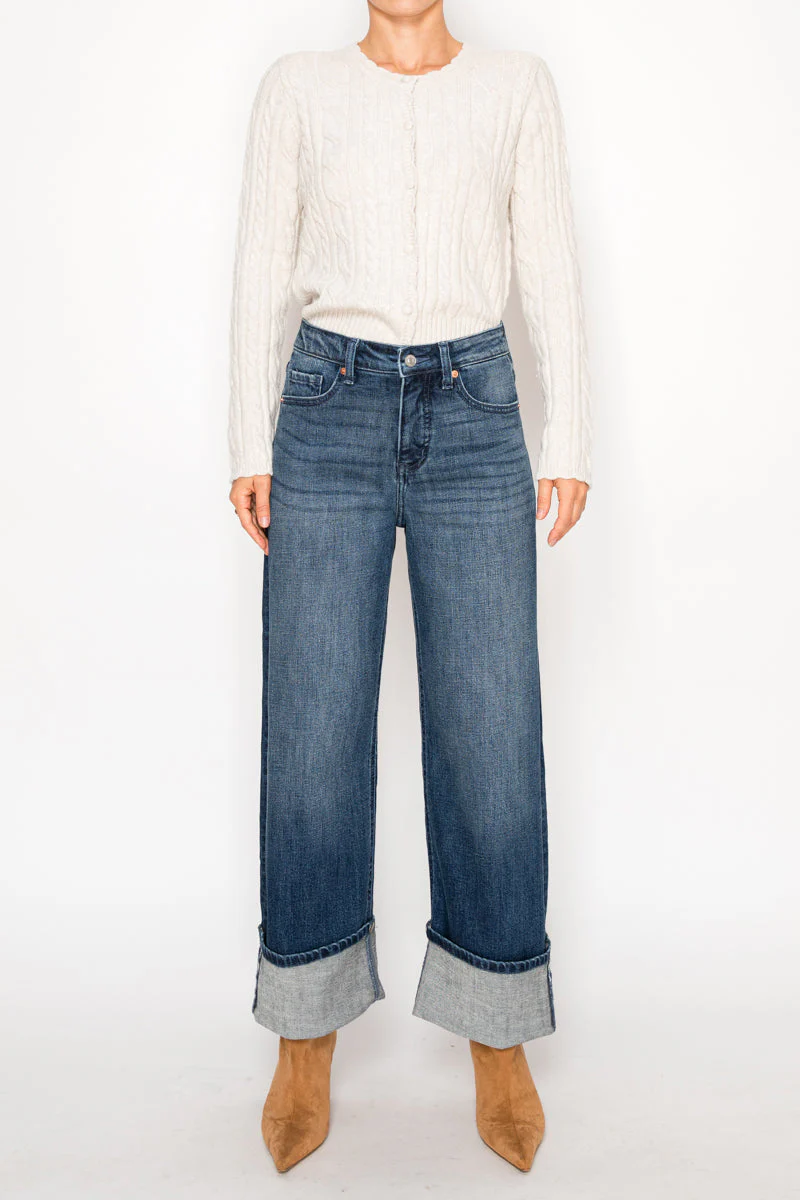 Tummy Control High Rise A-wide Jeans - Image 10