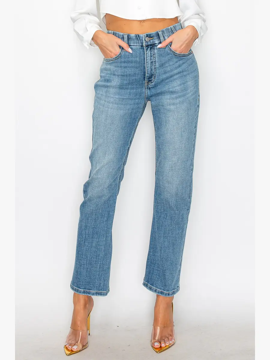 Tummy Control High Rise Straight Jeans - Image 11