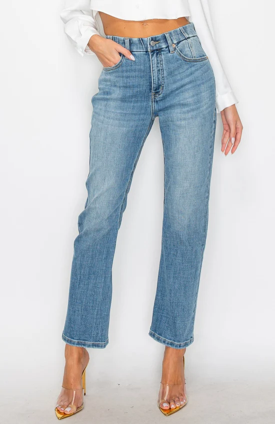 Tummy Control High Rise Straight Jeans - Image 14