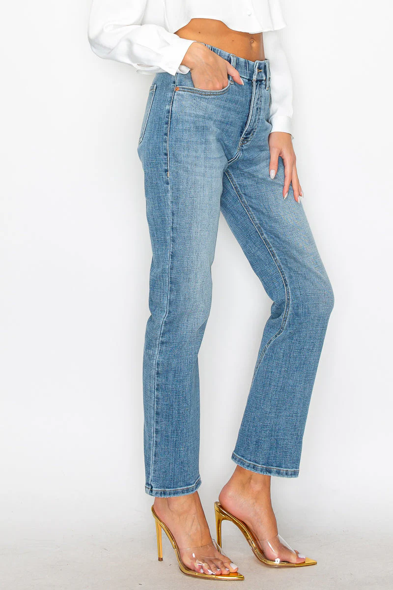 Tummy Control High Rise Straight Jeans - Image 9