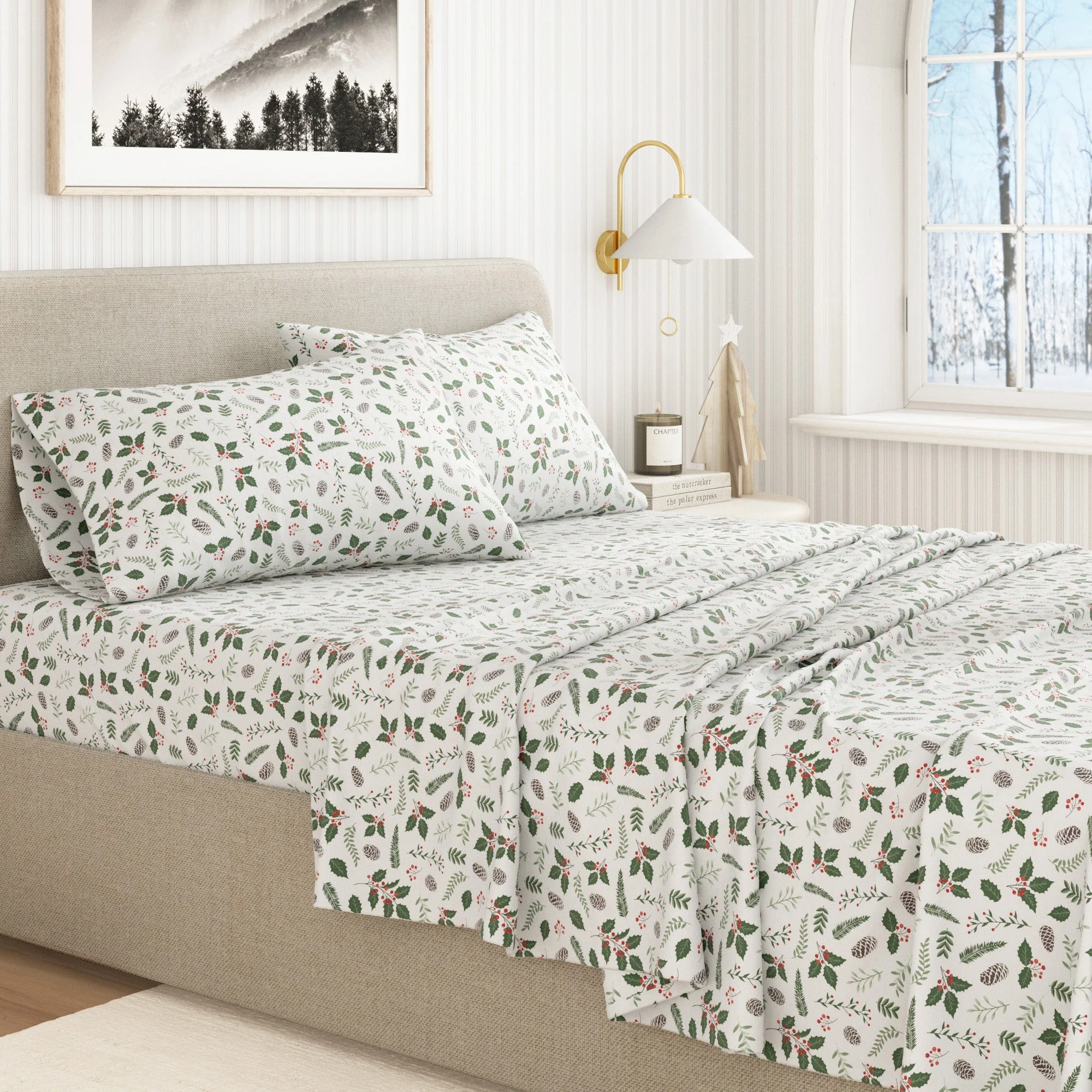 Turkish Cotton Christmas Flannel Sheet Set - Whittaker Collection - Image 11