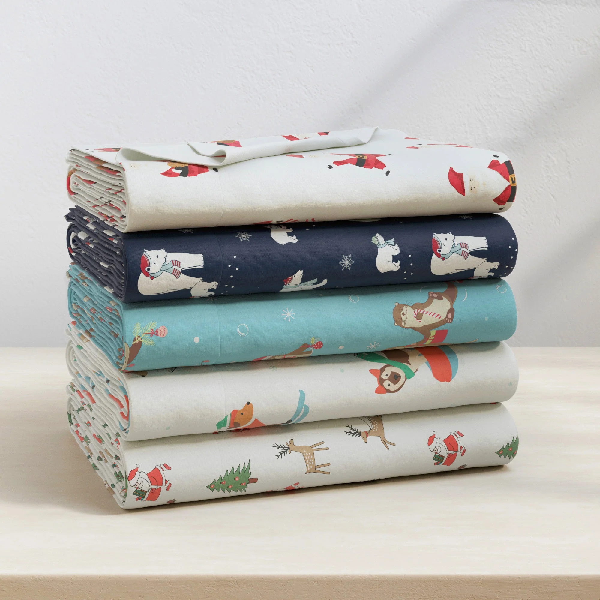 Turkish Cotton Christmas Flannel Sheet - Whittaker Collection - Image 22