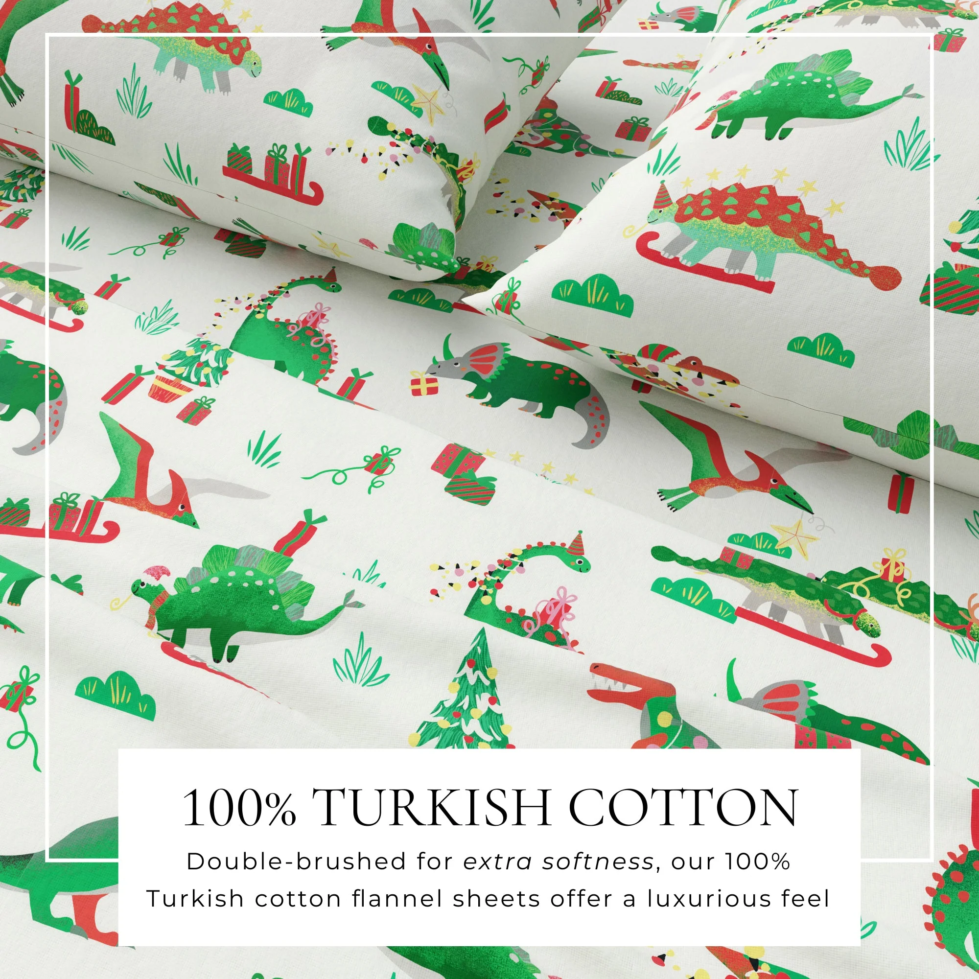Turkish Cotton Christmas Flannel Sheet - Whittaker Collection - Image 24