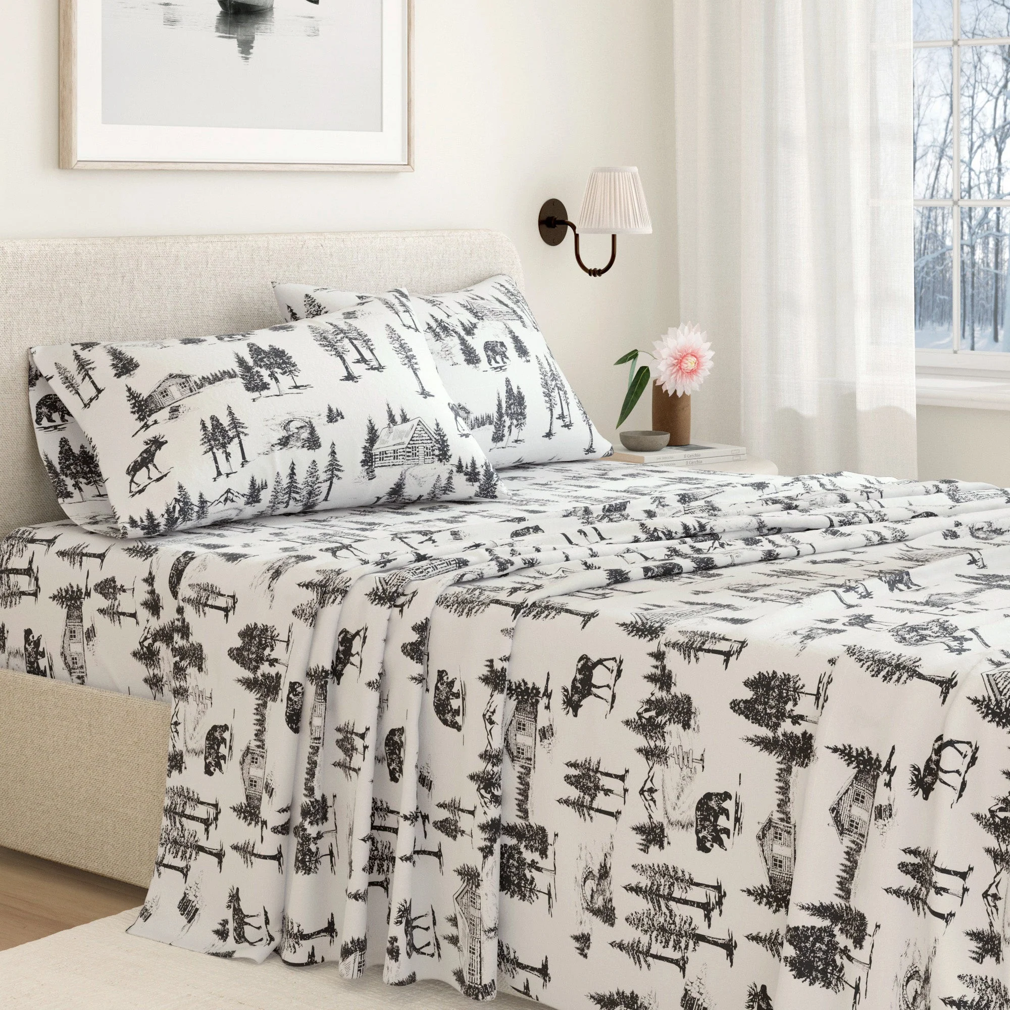 Turkish Cotton Flannel Sheet - Lakeview Collection - Image 44