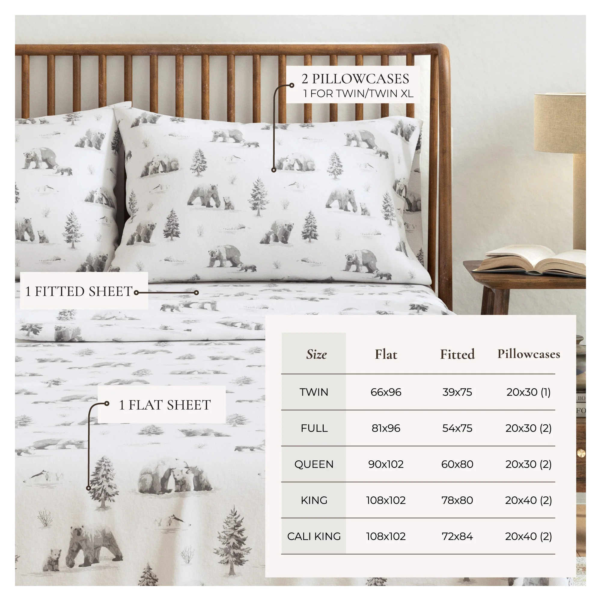 Turkish Cotton Flannel Sheet - Lakeview Collection - Image 54