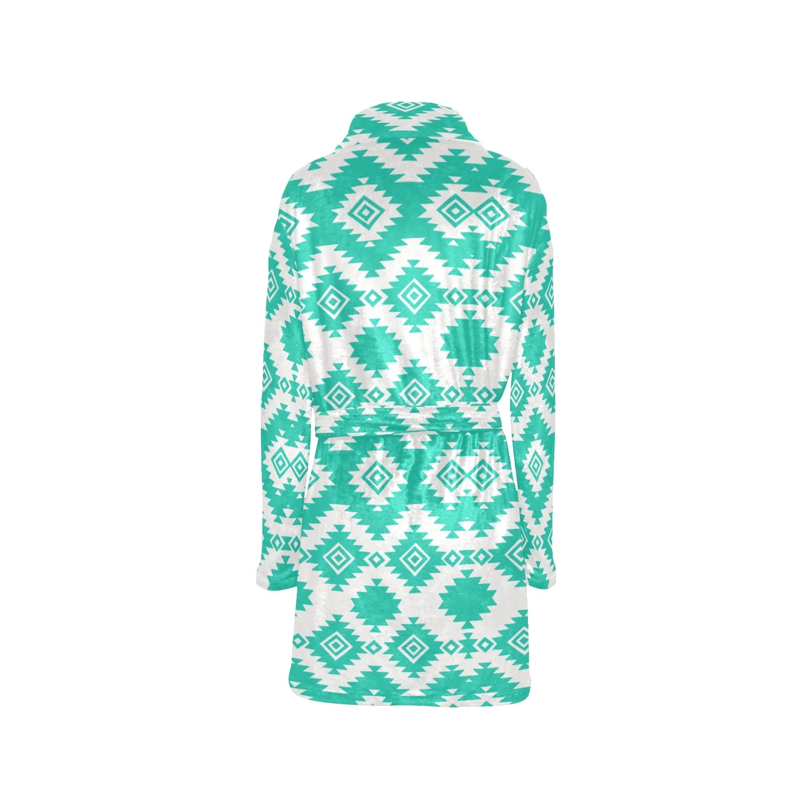 Turquoise Aztec Women's Western Bath Robe - Image 4